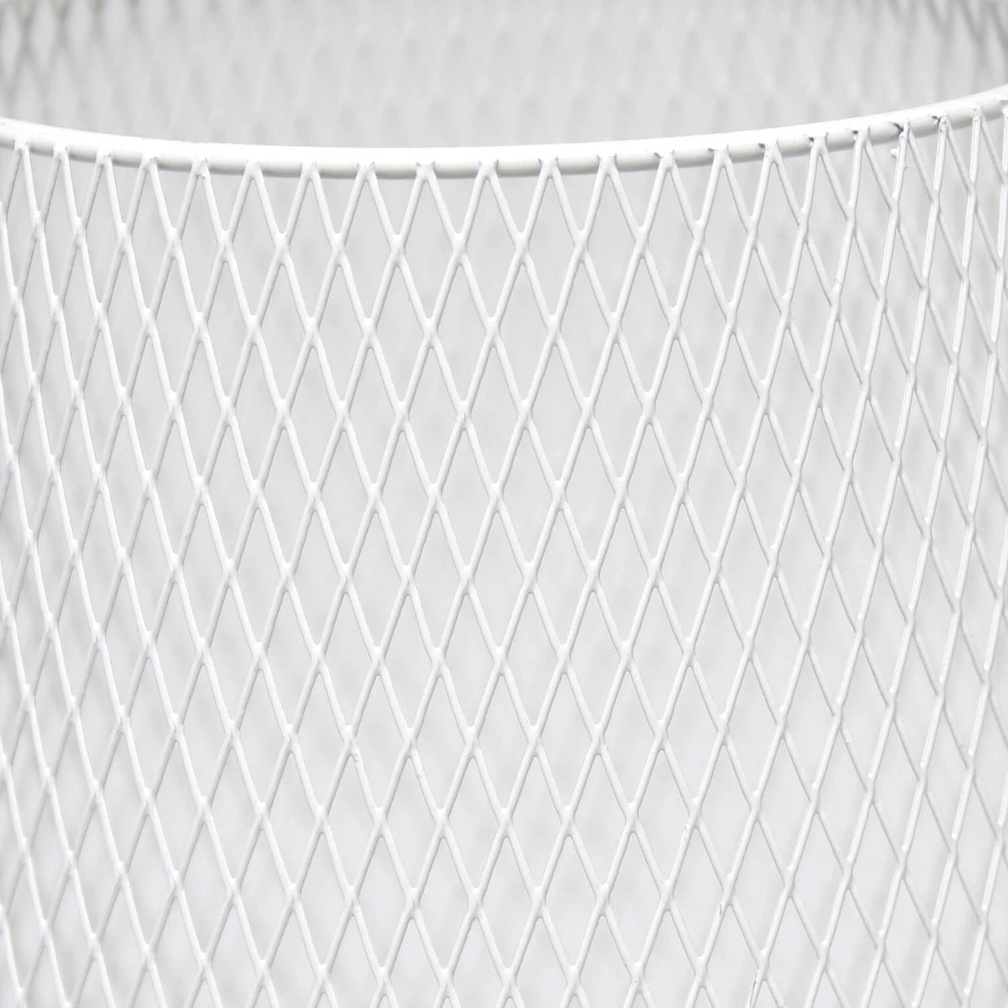 Simple Designs Lt1074-Wht Wired Mesh Uplight Table Lamp, White