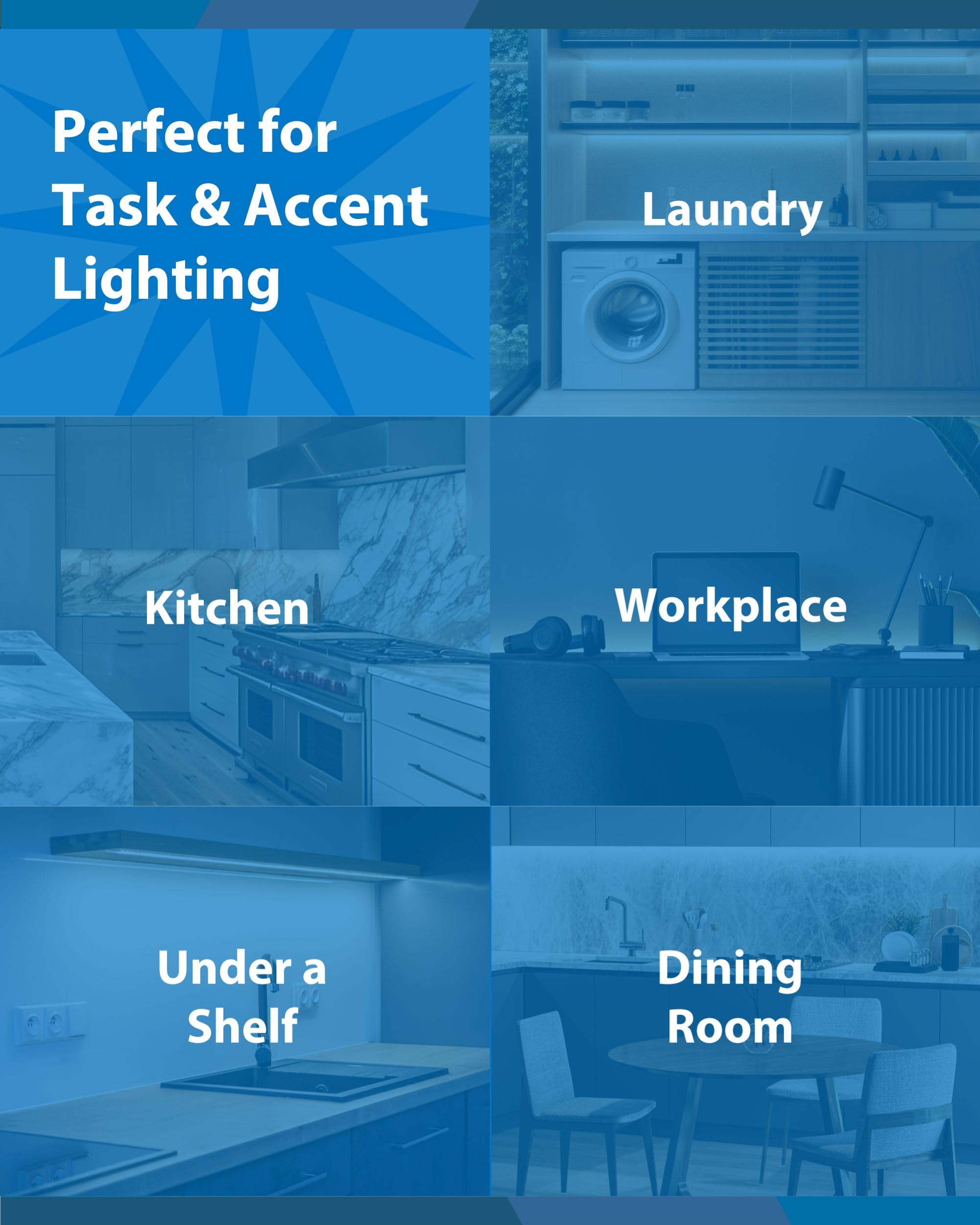 Nicor Lighting 9” Led Direct Wire Under Cabinet Light - Dimmable Undercounter Led Lights For Kitchen - Selectable Cct 2700K-5000K, 340-360 Lumens, 5W - Ucb Series Hardwired Under Cabinet Lighting