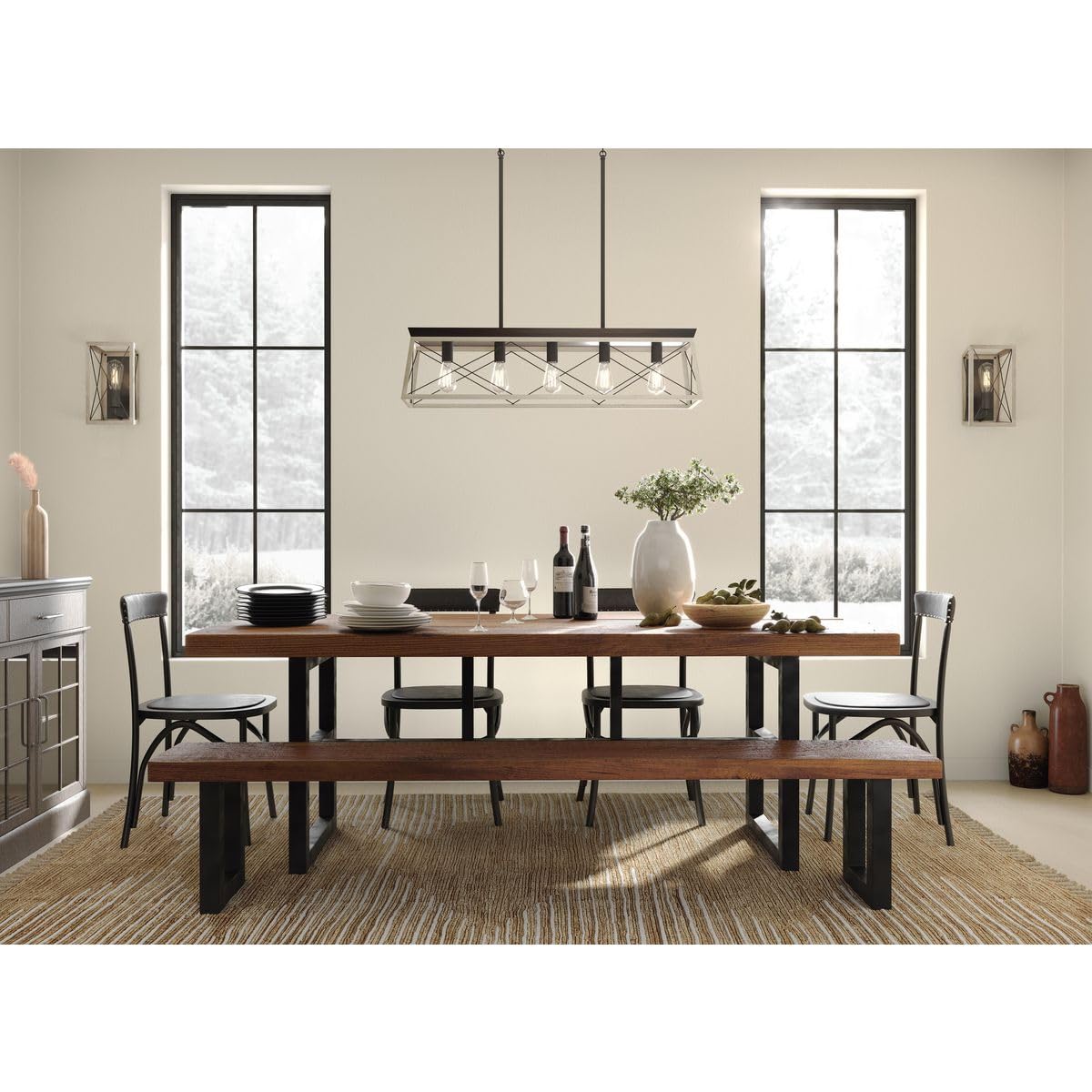 Briarwood Collection 5-Light Coastal Chandelier Light Graphite