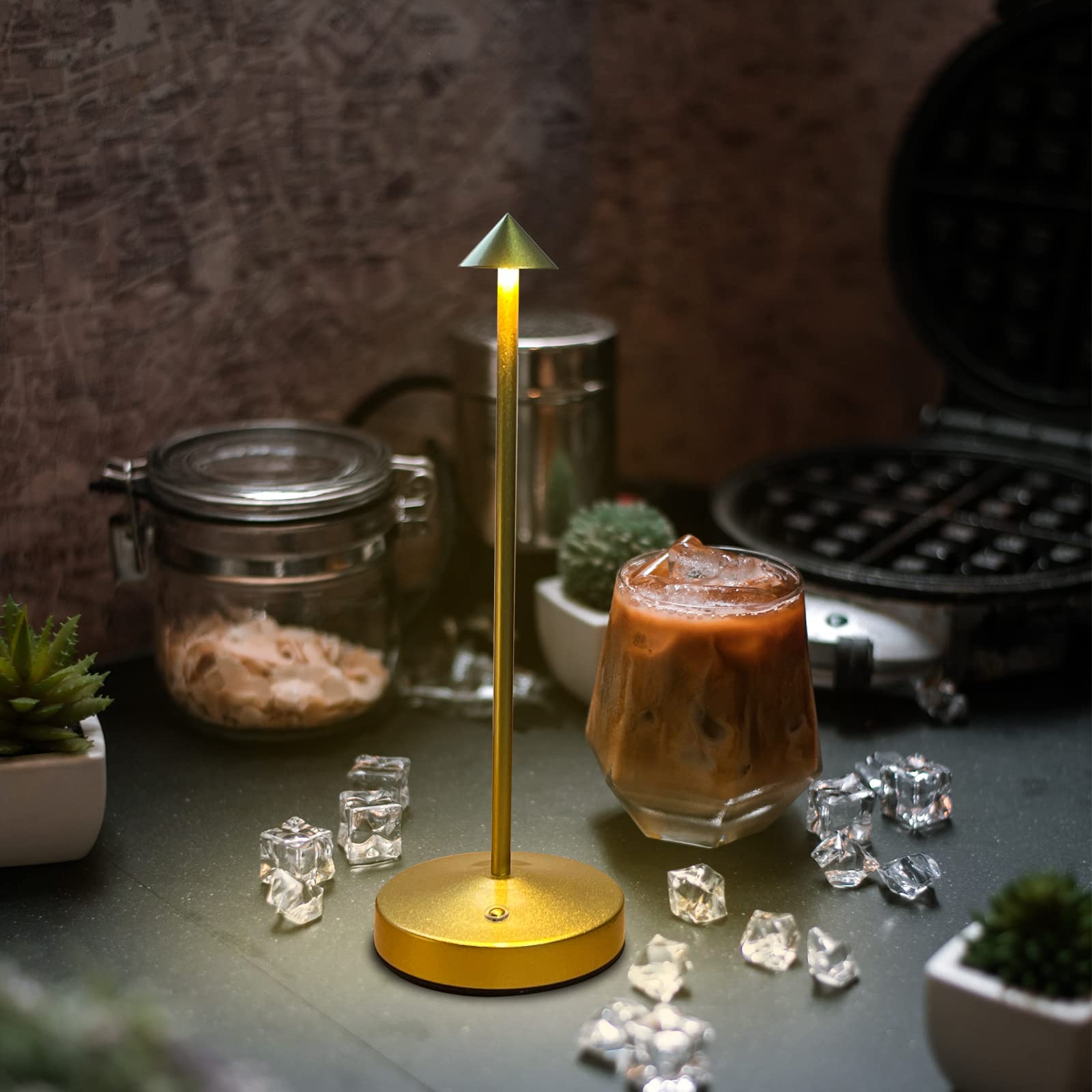 Maglaw Rechargeable Cordless Lamps,3000Mah Battery Operated Table Lamp,Portable Led Touch 2 Levels Brightness Dimmable Bar Lamp,
