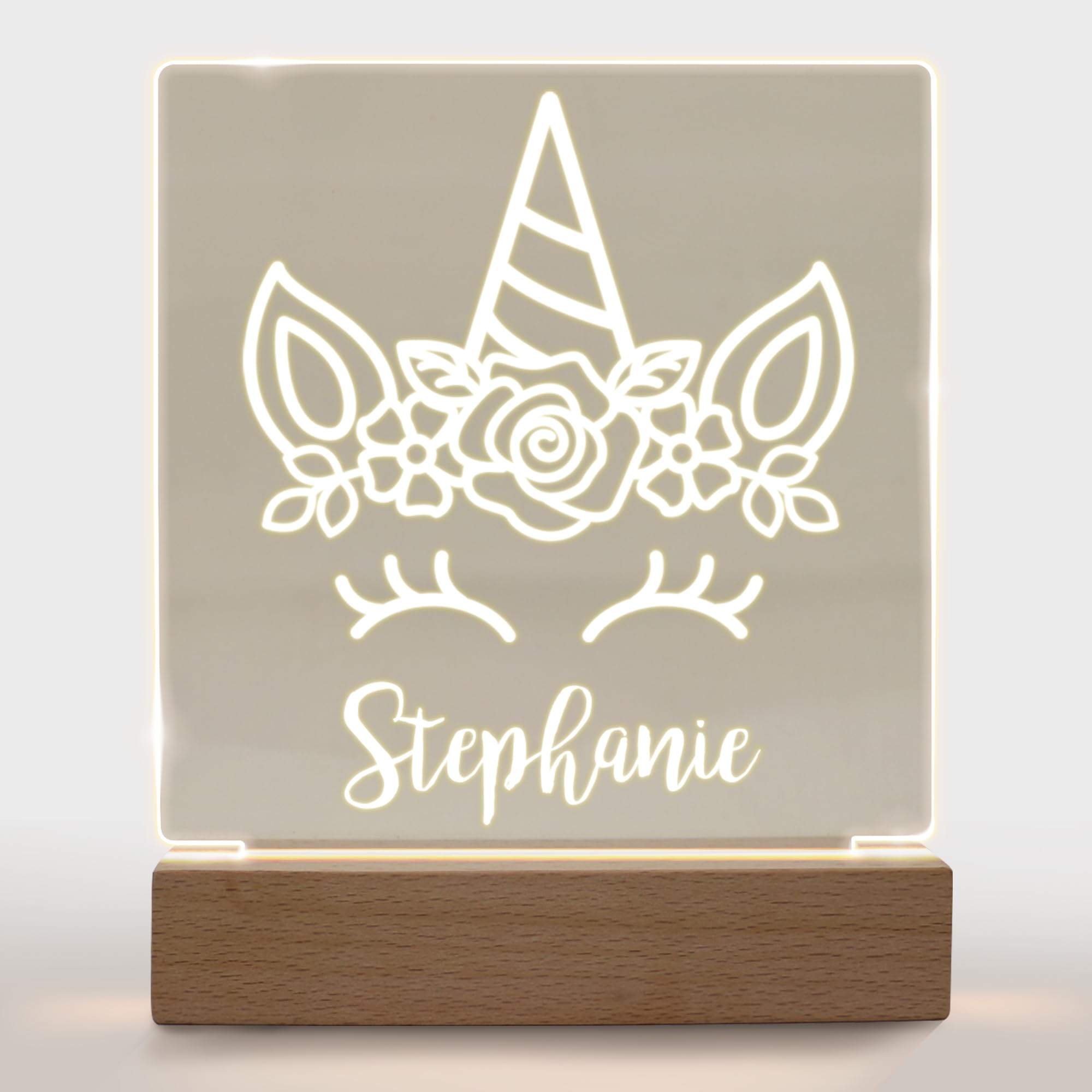 Personalized Night Light For Kids Girls Boys Customized Gifts For Baby Nursery Led Unicorn Princess