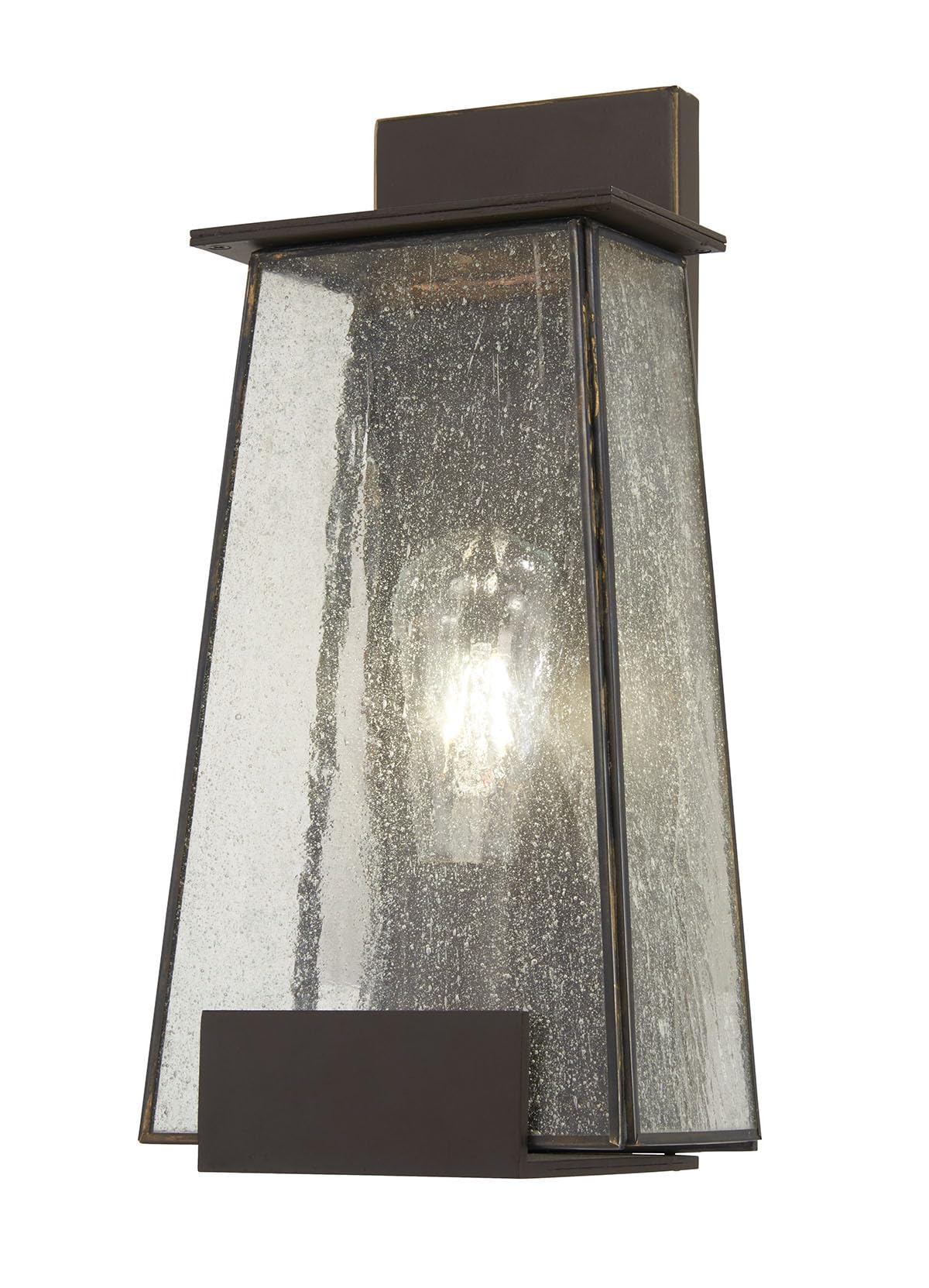 THE GREAT OUTDOORS 72601-226 Bistro Dawn Outdoor Wall Mount, 1-Light, 100 Total Watts, 7-in H x 14.25-in W, Dakota Bronze