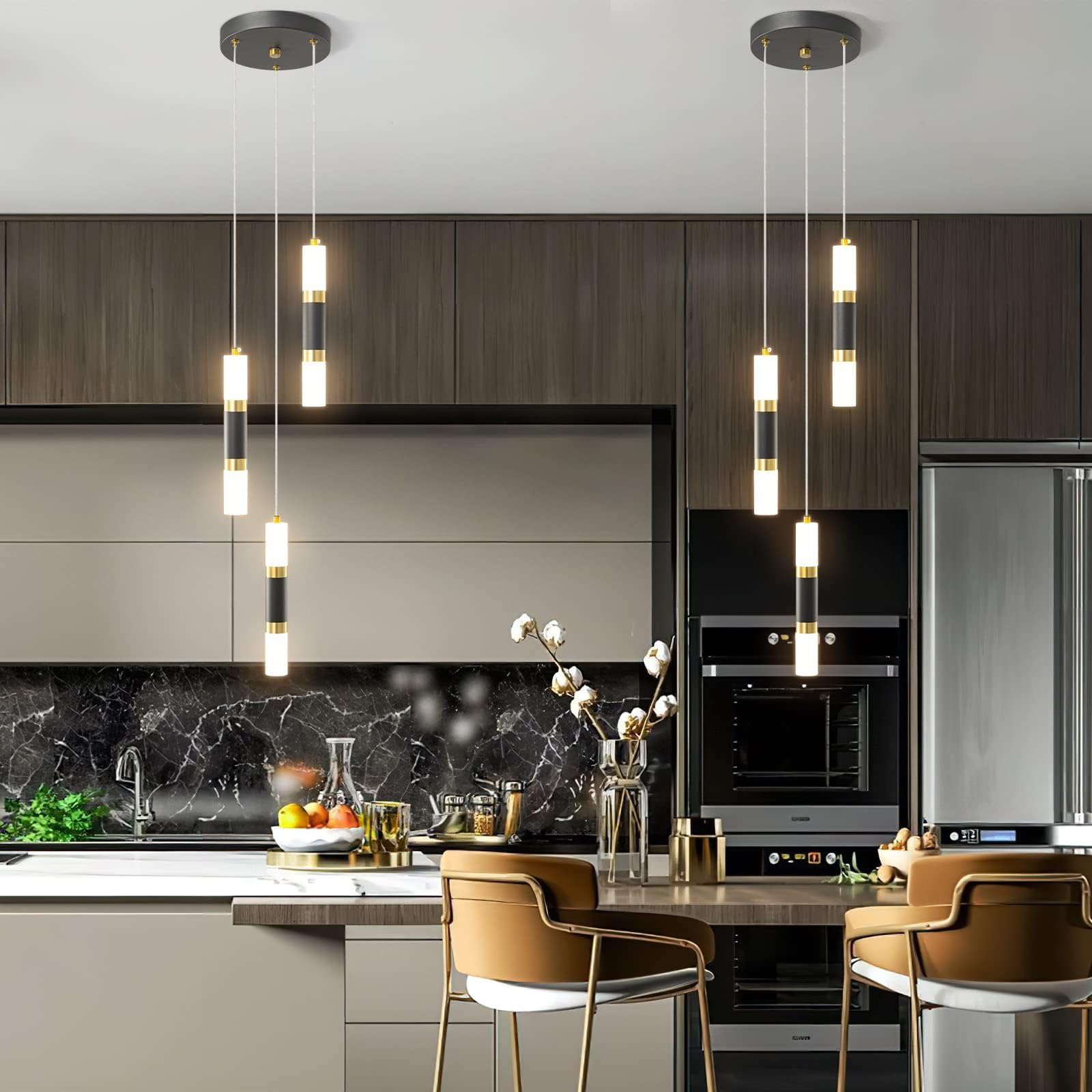 Liangmh Modern Kitchen Pendant Lighting Over Island Dimmable Led 3 Light Mini Pendant Light, Pendant Lights Kitchen Bedroom Mode