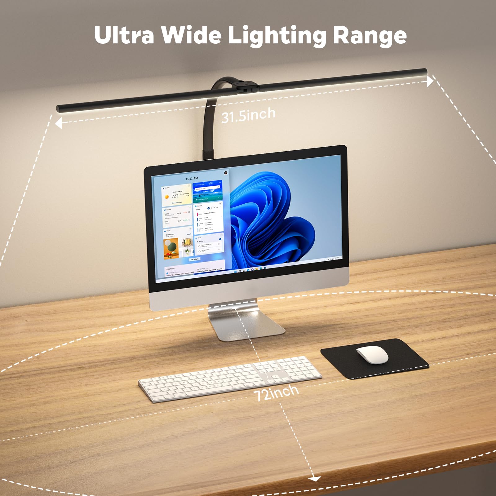 Apmiek Led Desk Lamp For Home Office, Remote Control Computer Desk Light Bright Table Lamp For Study Dimmable Desktop Lighting W