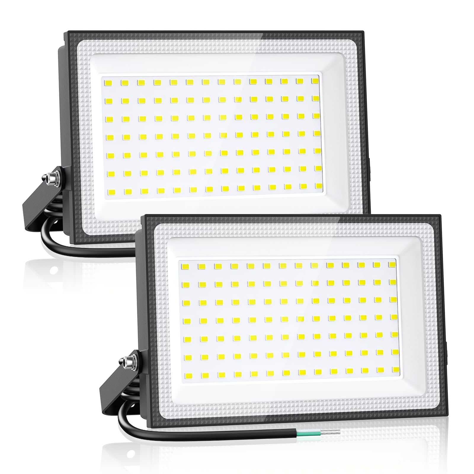 Onforu 100W LED Flood Light Outdoor, 8900LM Security Lights, IP66 Waterproof Outdoor LED Lights, 6500K Daylight White Floodlight