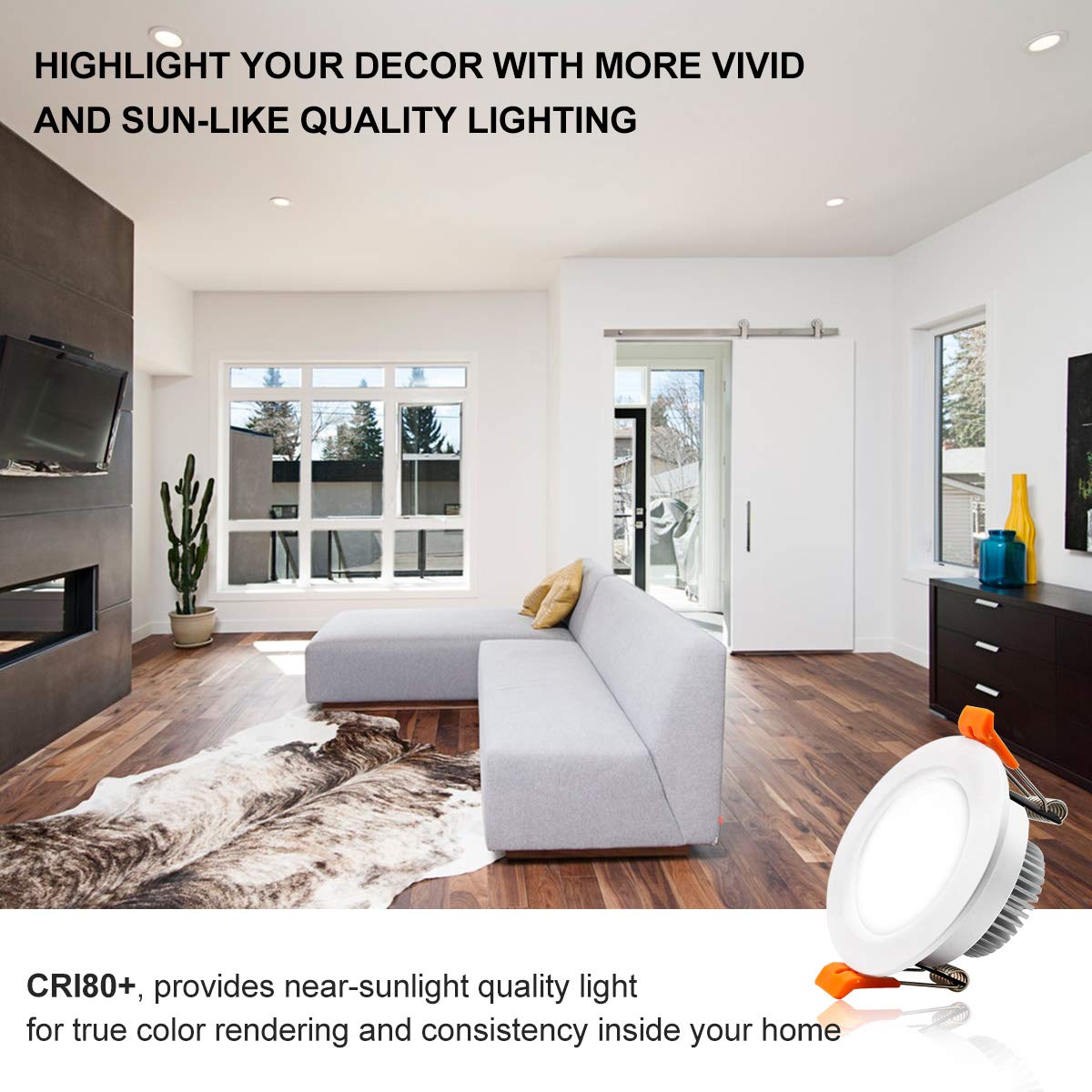 Ygs-Tech 2 Inch Led Recessed Lighting, Dimmable Downlight 3W(35W Halogen Equivalent), Cri80, 4000K Natural White Led Ceiling Light With Led Driver(10 Pack)