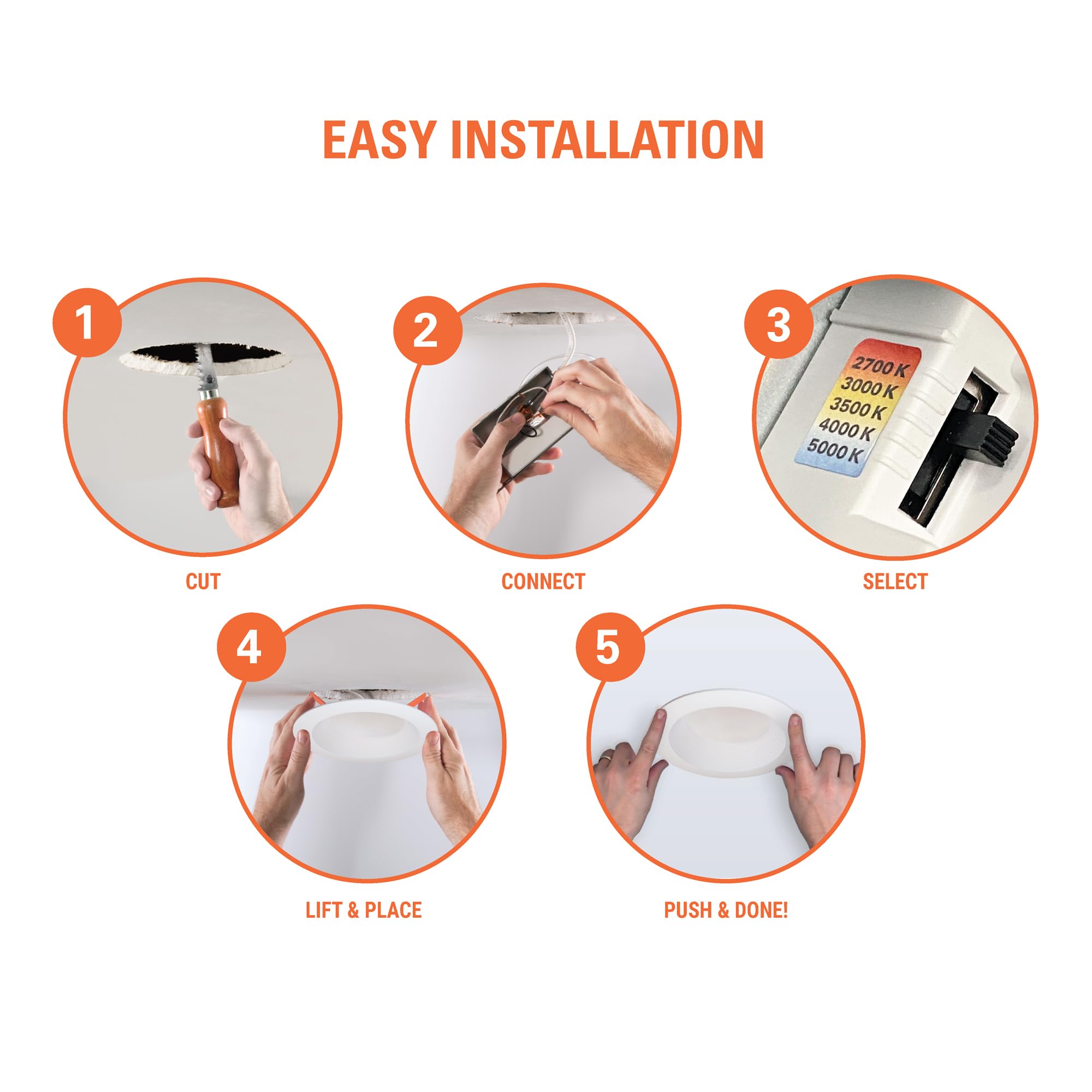 Halo Lt 6-Inch Canless Indoor/Outdoor Led Downlight With Selectable Color Temperature - Ltc608Fs5B