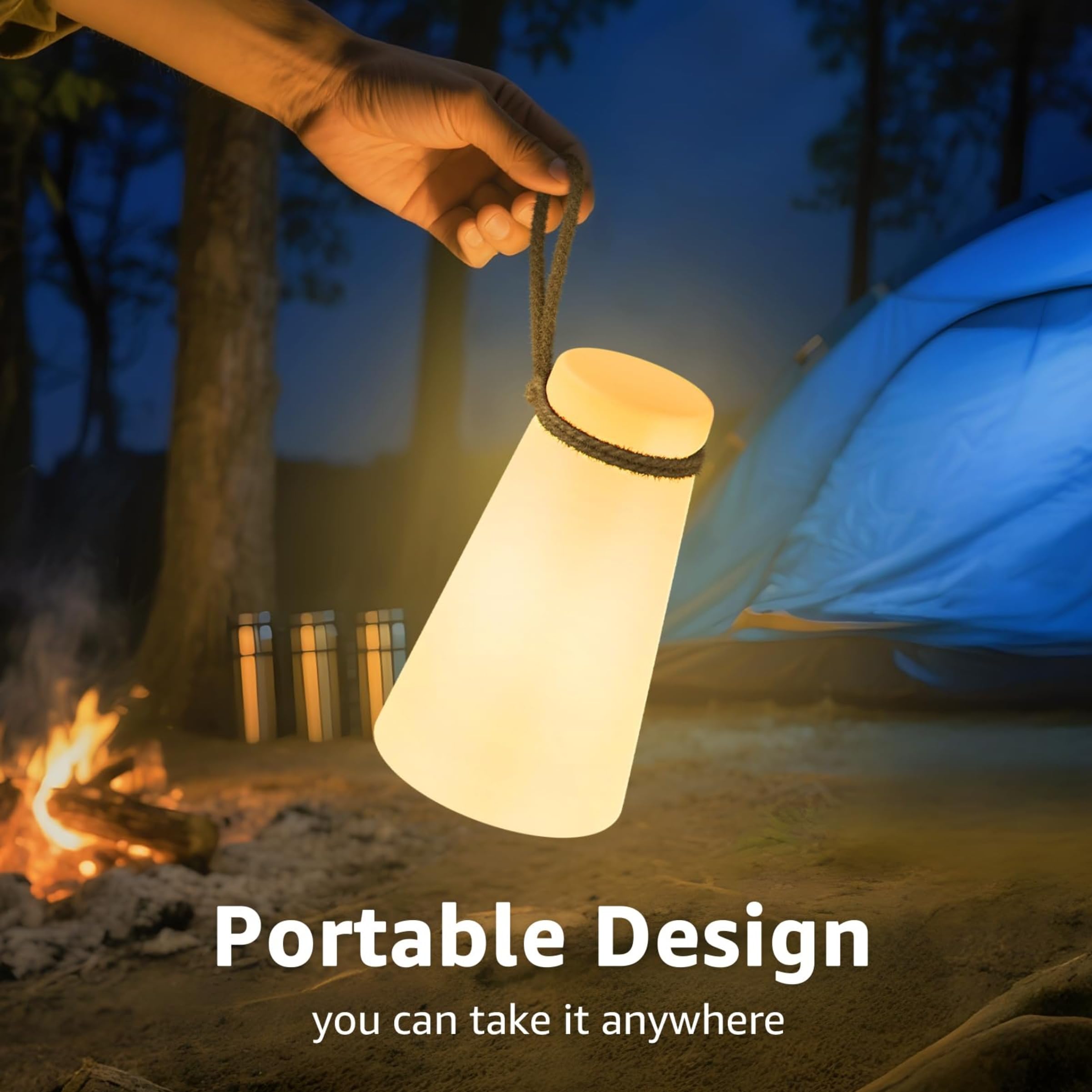 Portable Outdoor Table Lamp  Cordless Rechargeable Outdoor Table Lanterns Rgb Led Lights With Remote  Ip44 Water-Resistant Battery Operated Hanging Lamp For Patio Garden Camping Dining Room