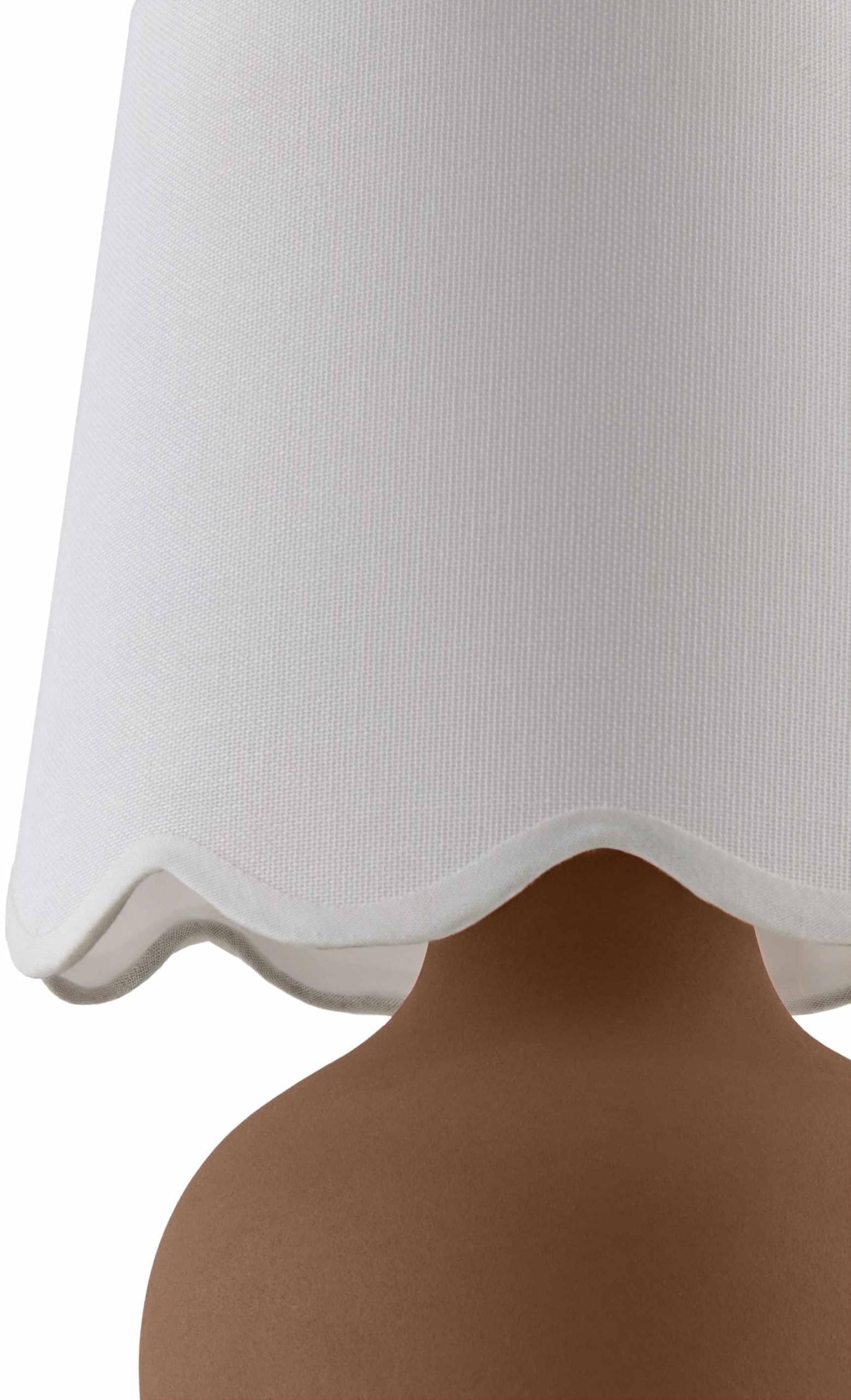 Hauteloom Table Lamp, Ceramic, 13inH x 8inW x 8inD, Dark Red and White, Model TXCHME6-065
