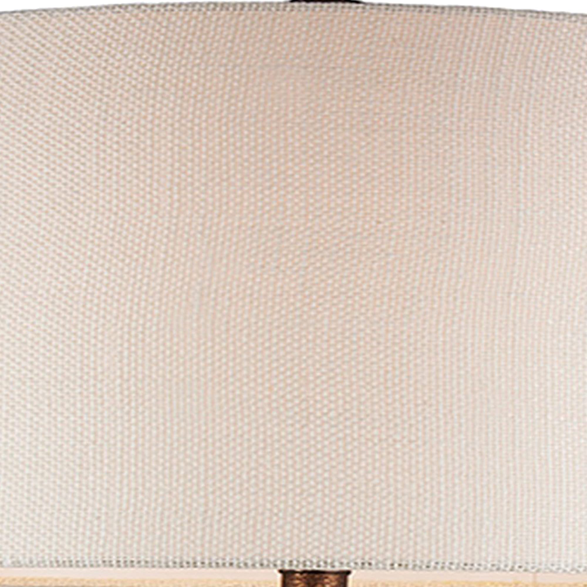 Benzara Table Lamp - Polyresin Urn Shape Base, Brown, Model BM240304, Metal & Fabric