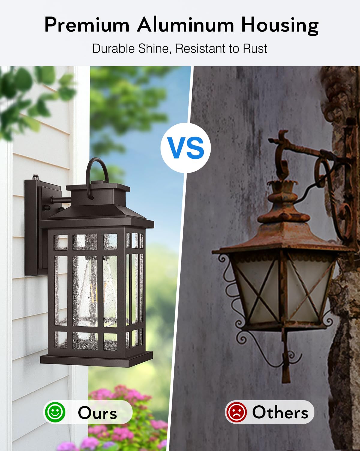 Opaxis Outdoor Light Fixture  Dusk To Dawn Outside Lights For House  Brown Outside Sconce Lighting  Oil Rubbed Bronze Exterior Porch Lights Wall Mount  Modern Outdoor Wall Lantern For Patio Garage