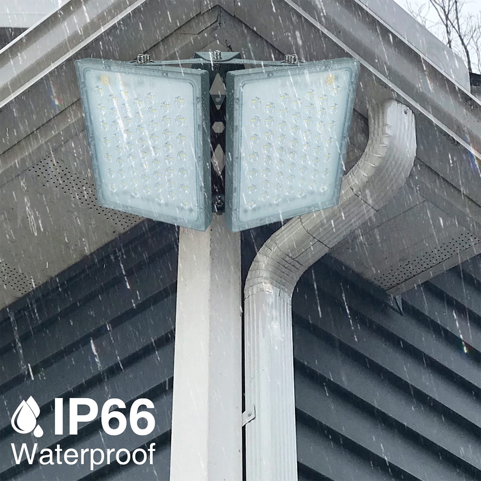 STASUN 200W LED Flood Light - 18000lm, Daylight White, IP66 Waterproof, Adjustable Heads for Outdoor Security, Model FL--112