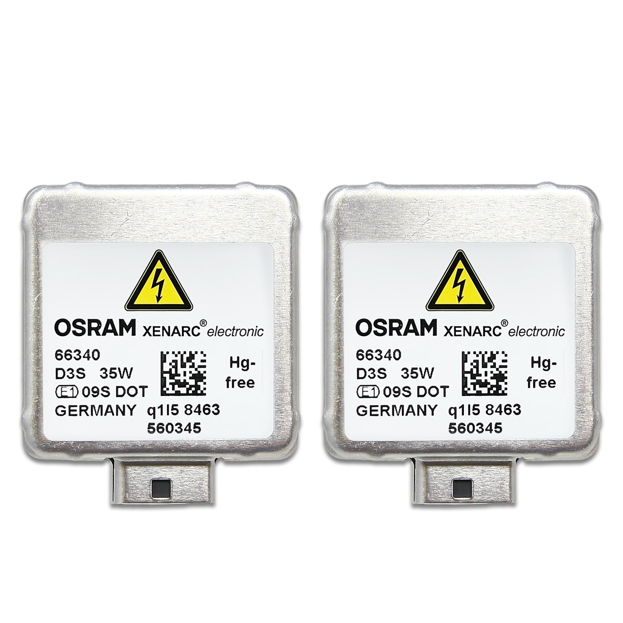 OSRAM XENARC D3S HID Xenon Headlight Bulbs - Pack of 2, Metal Construction