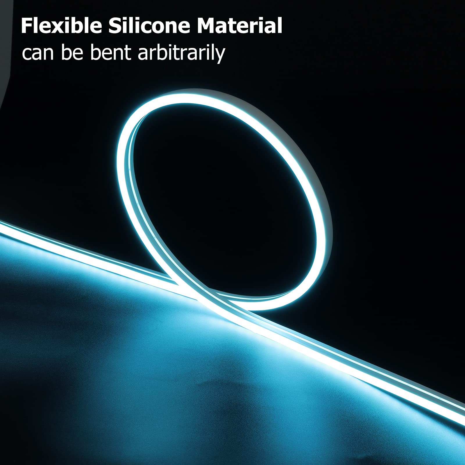 Galgreen Neon Rope Lights, Flexible LED Strip, 16.4ft, Waterproof, Dimmable Remote, Blue, Model st-ting-l166