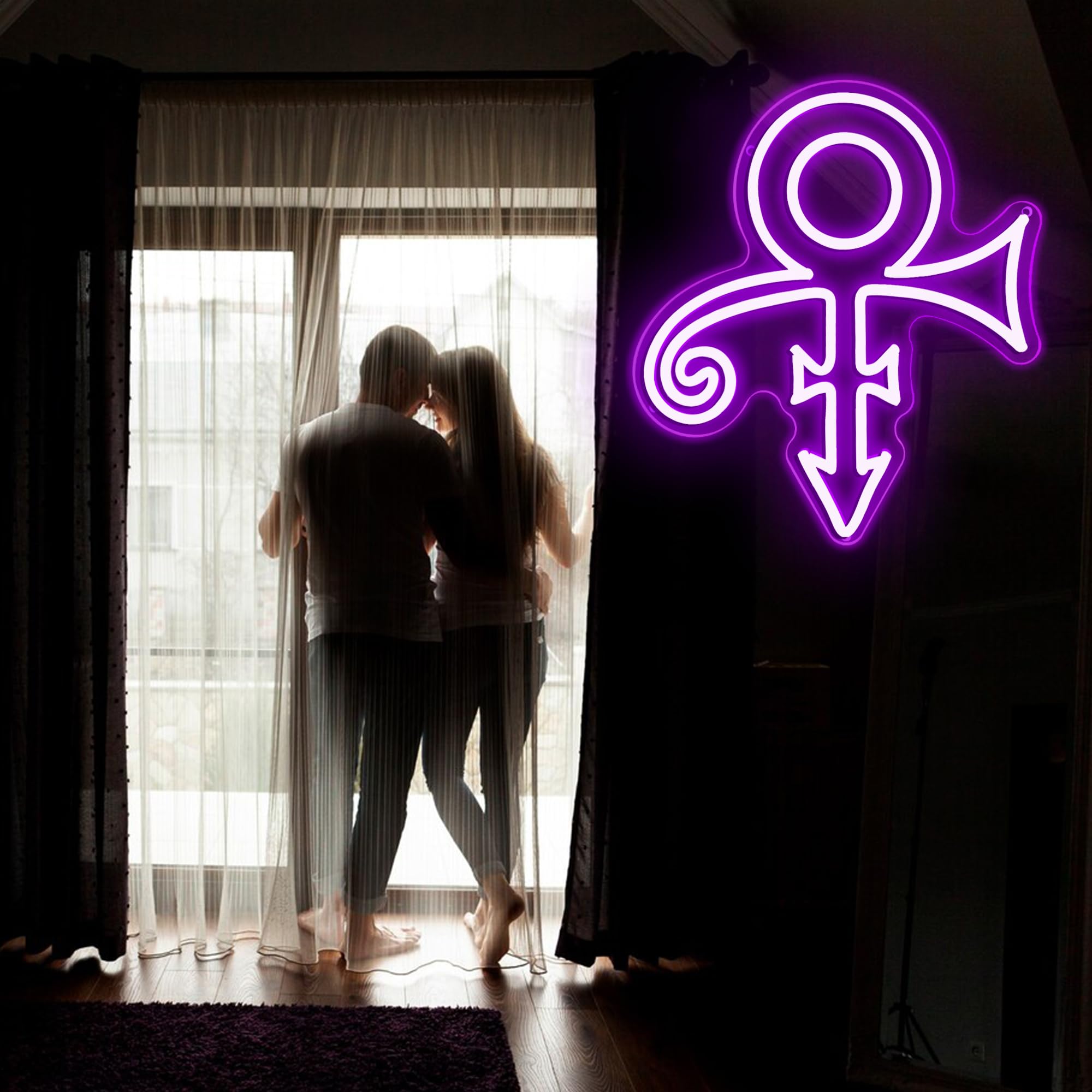 Gippro Prince Purple Neon Sign - Dimmable USB Light for Wall Decor, 13.3"x11.8", Perfect for Dorms, Bars, and Parties