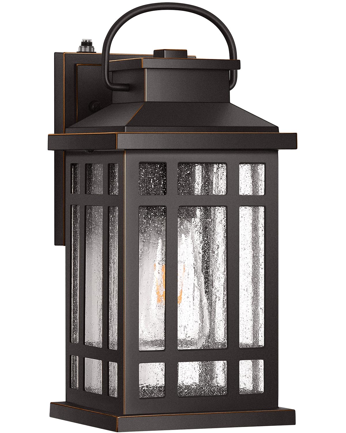 OPAXIS Outdoor Lighting - Dusk to Dawn Sensor, Oil Rubbed Bronze, Aluminum, Model P81603, Easy-to-Install, Waterproof Exterior Light Fixture