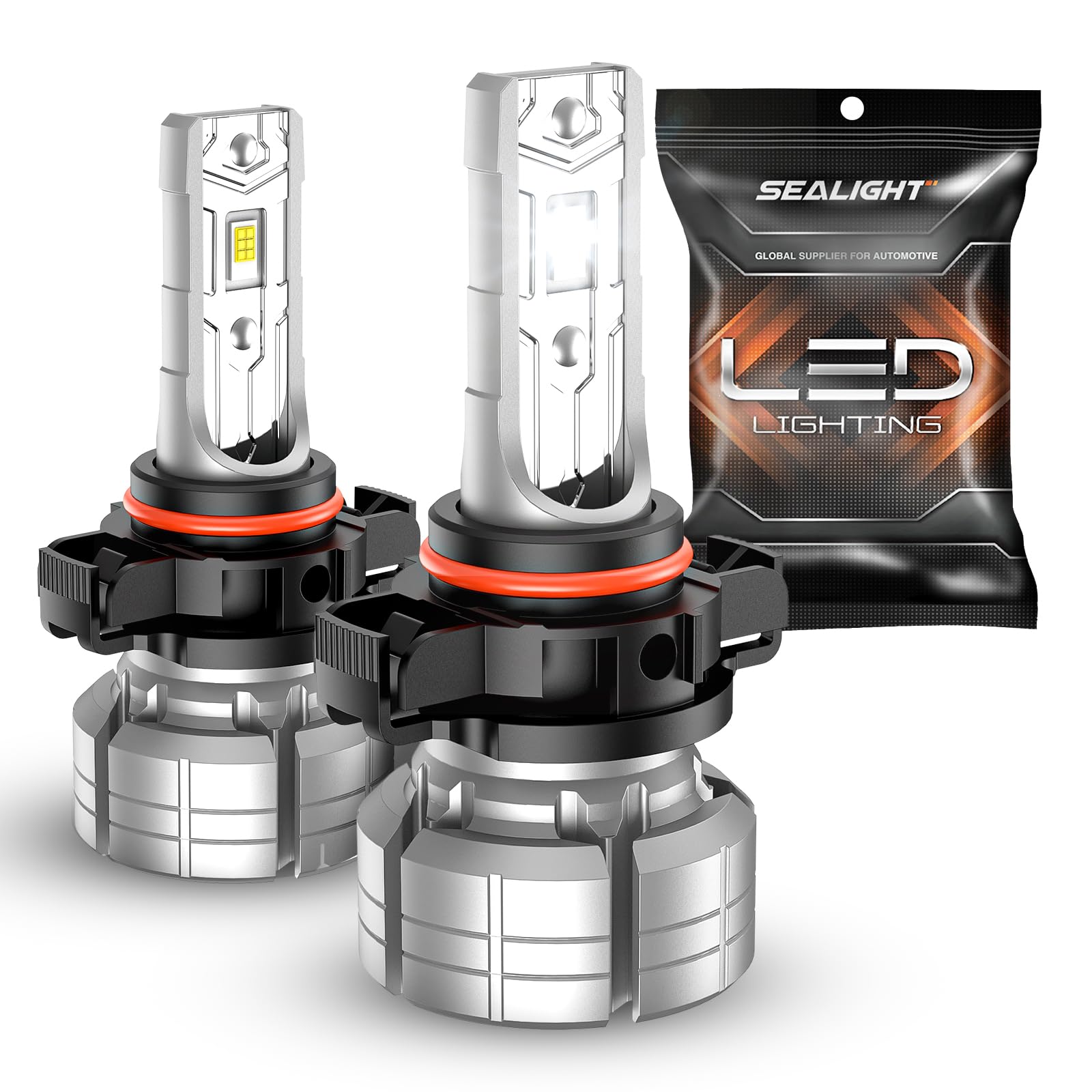 SEALIGHT 5202 LED Fog Light Bulbs 12000LM 24W Cool White IP68 Waterproof Pack of 2