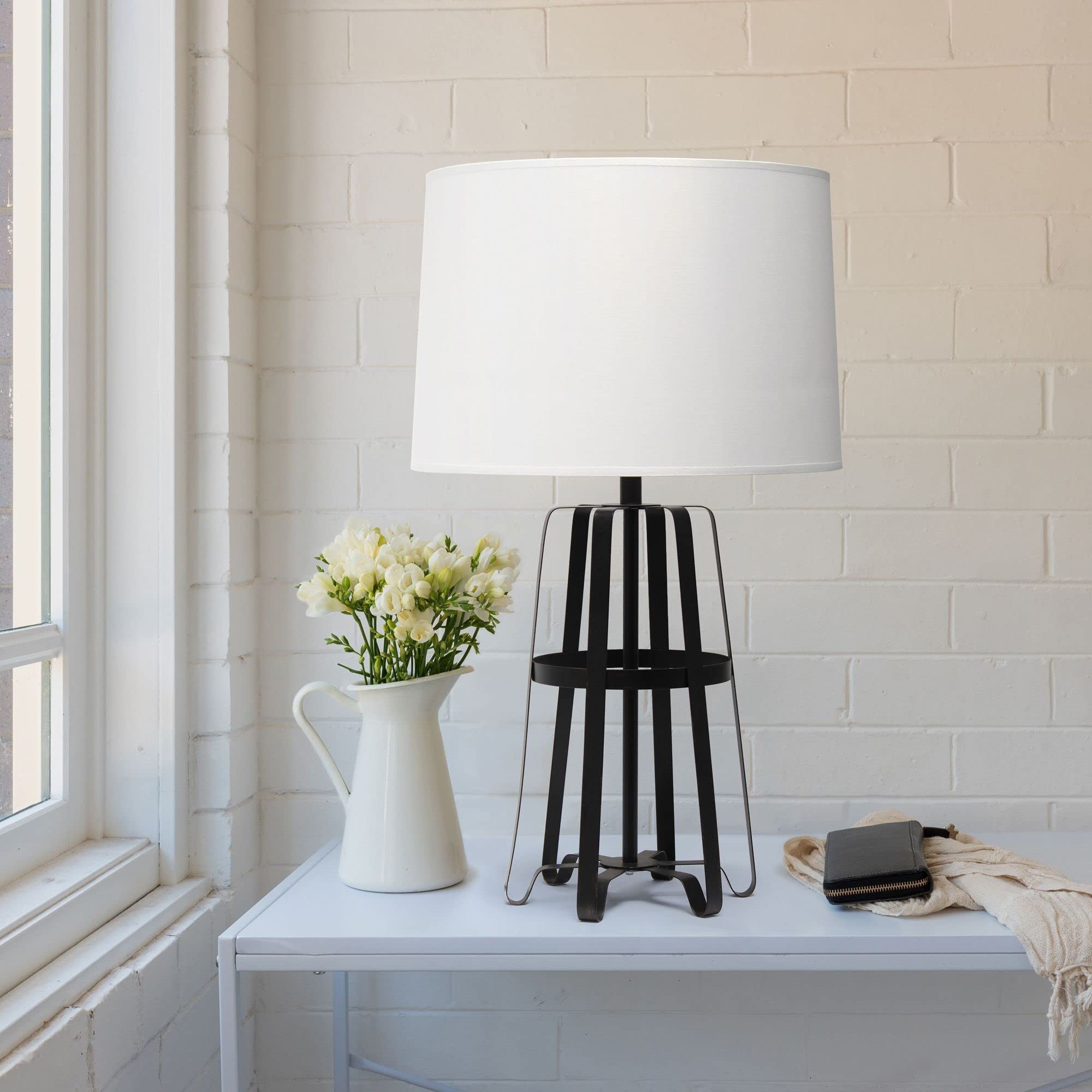 Simple Designs LT3310-ORB Metal Table Lamp, Iron, Oil Rubbed Bronze