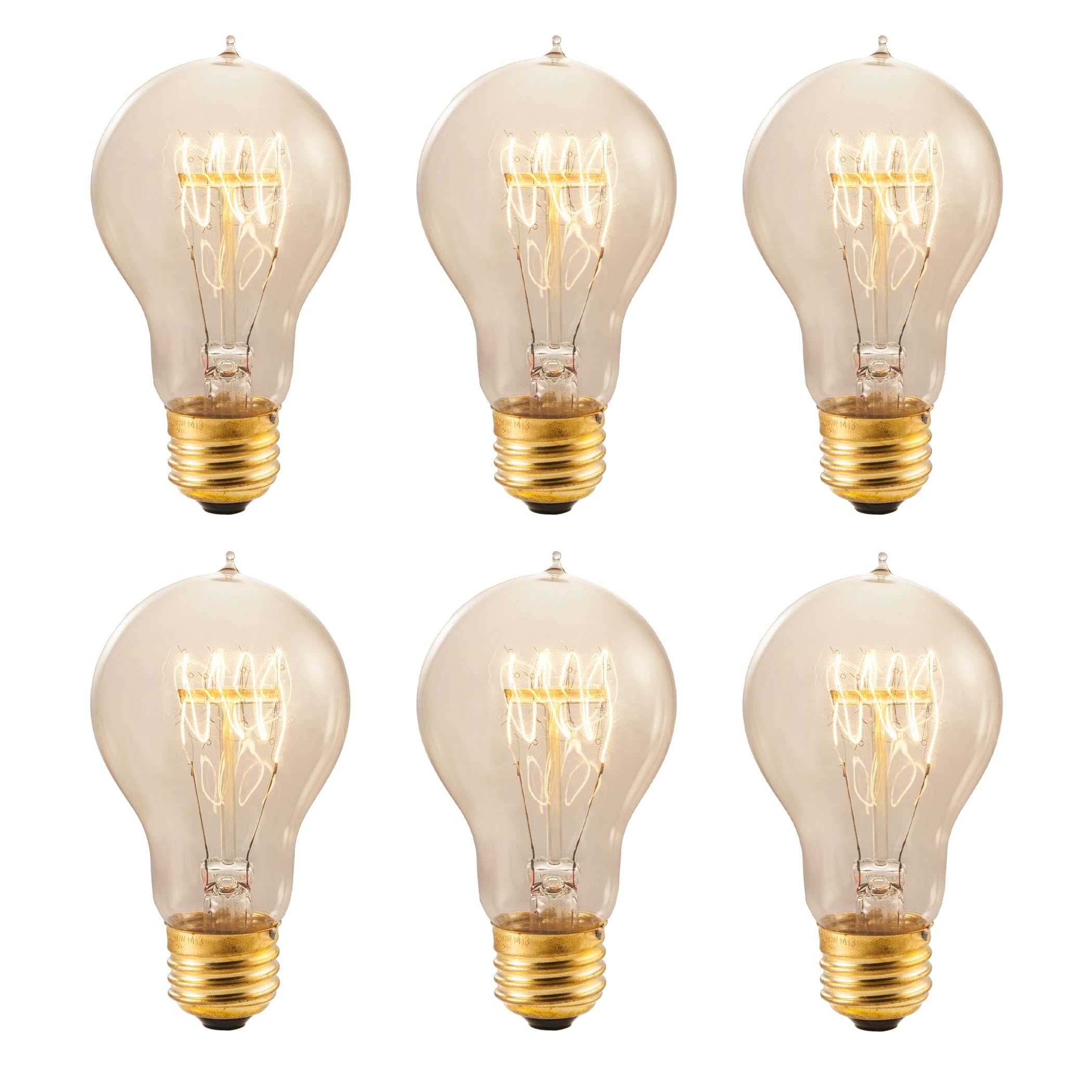 Bulbrite NOS25-VICTOR 25W A19 Nostalgic Loop E26 120V (6 Pack)