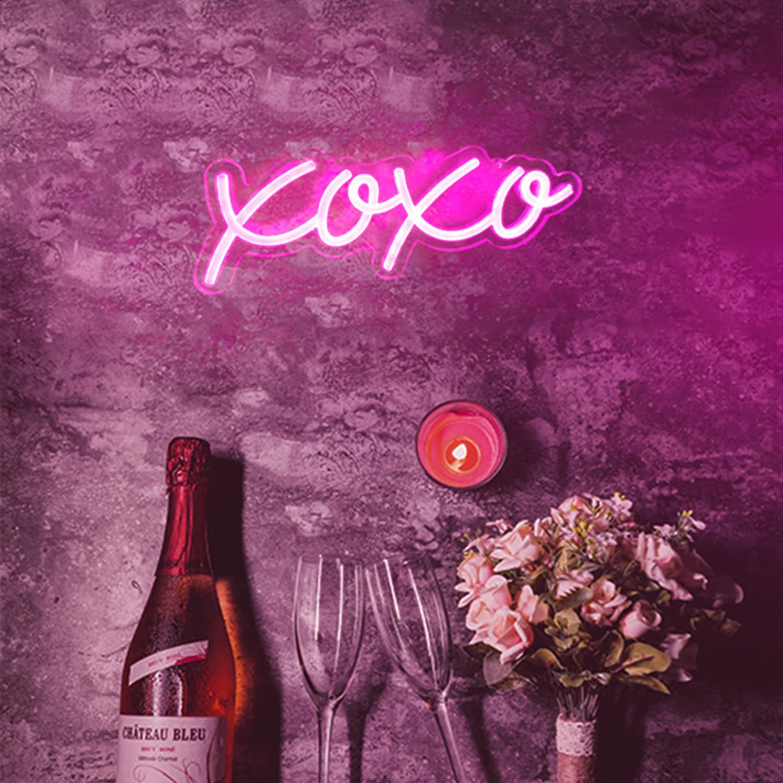 Ulalaza Neon Light Sign Led Xoxo Decorative Marquee, Usb Operated, Acrylic, Model Tt10233, Color Tt10233/Xoxo