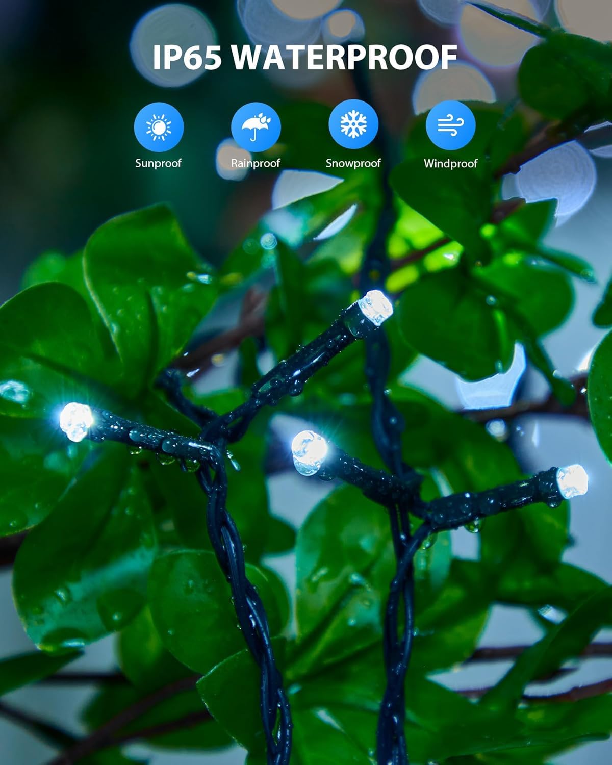 Brightown 2 Pack Solar String Lights Outdoor  Total 144Ft 400 Led Twinkle Fairy Lights Waterproof With 8 Modes Auto On/Off For Patio Tree Garden Party Home Wedding Christmas Decorations (Cool White)