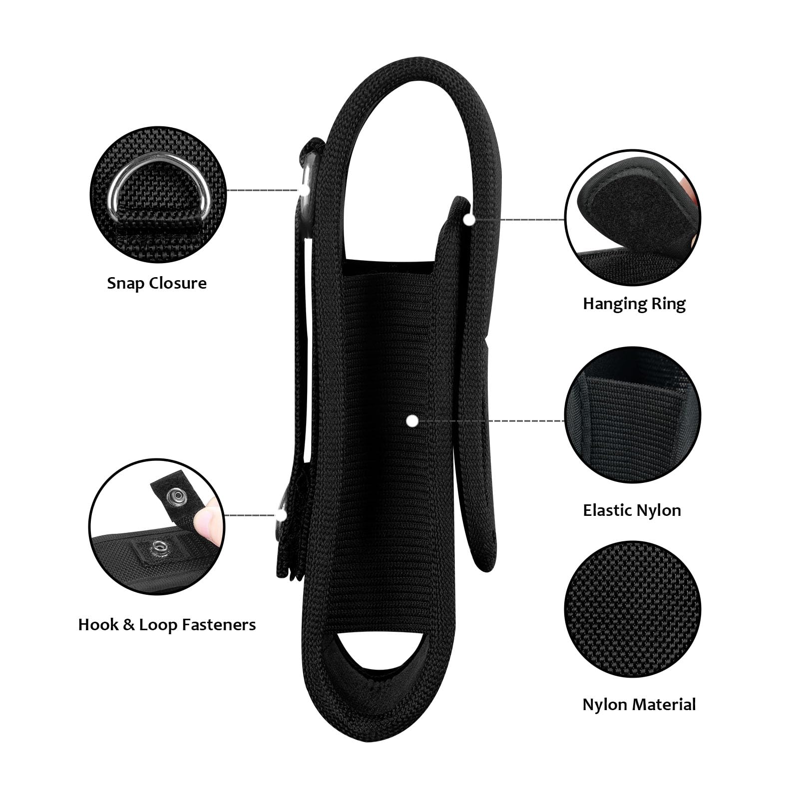 Wurkkos Flashlight Holster, Led Tactical Flashlight With Elastic Nylon, Flashlight Pouch, Nylon Pouch Holder, Flashlight Carry C