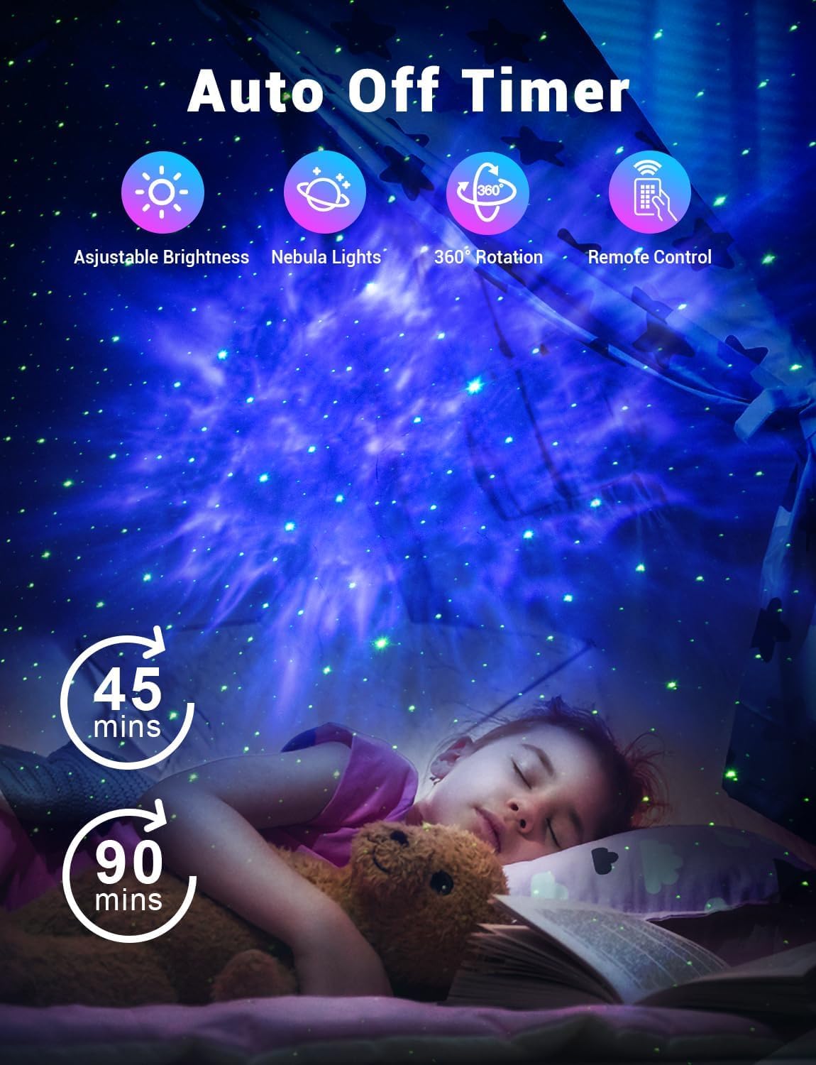 Tunpahcon Astronaut Galaxy Projector Starry Sky Night Light With Nebula, Remote Control Colorful Changing Ceiling Projector, Sui