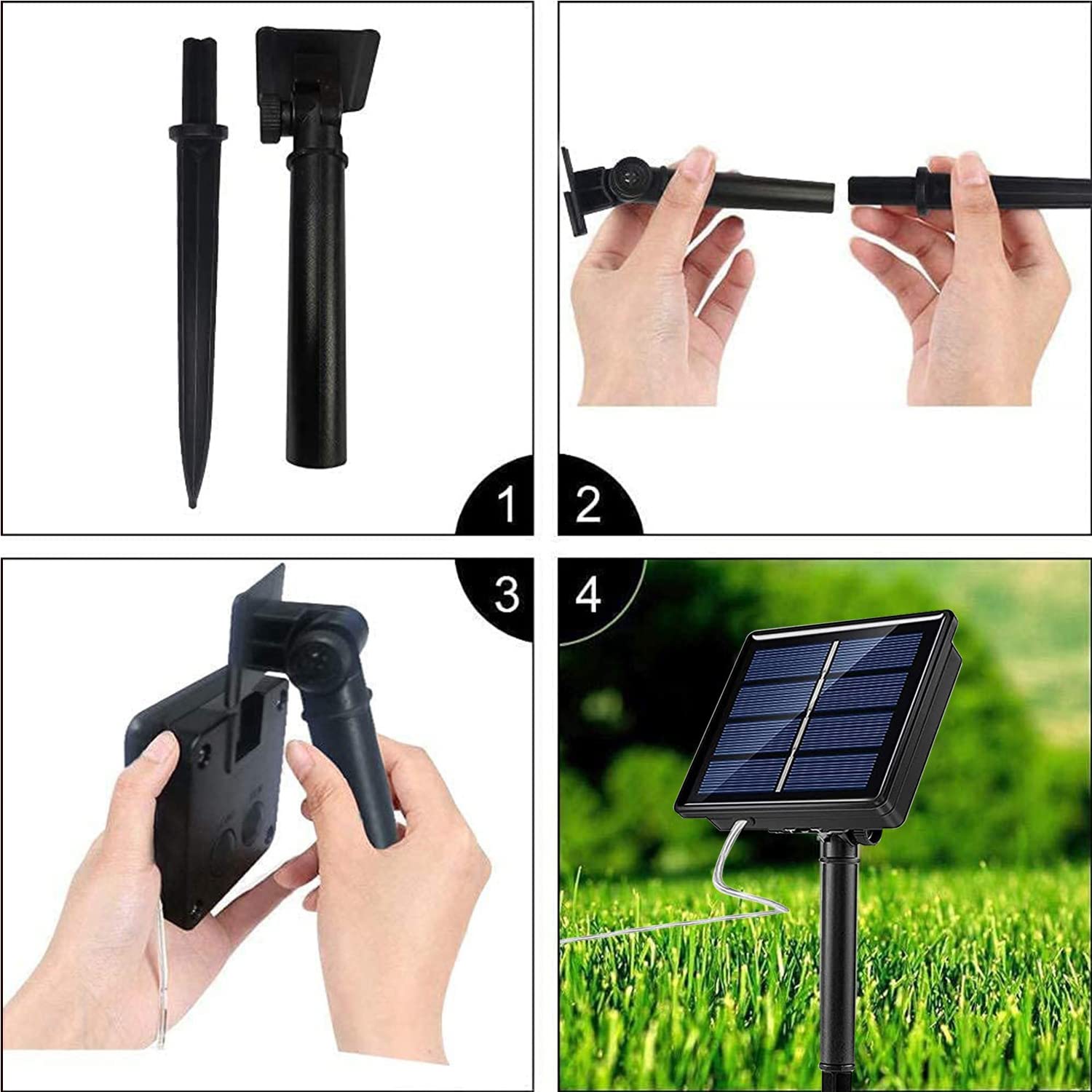 Ruichen 16.5Ft 50 Led Blue Solar Rope Lights - Waterproof Fairy Lights For Garden & Party