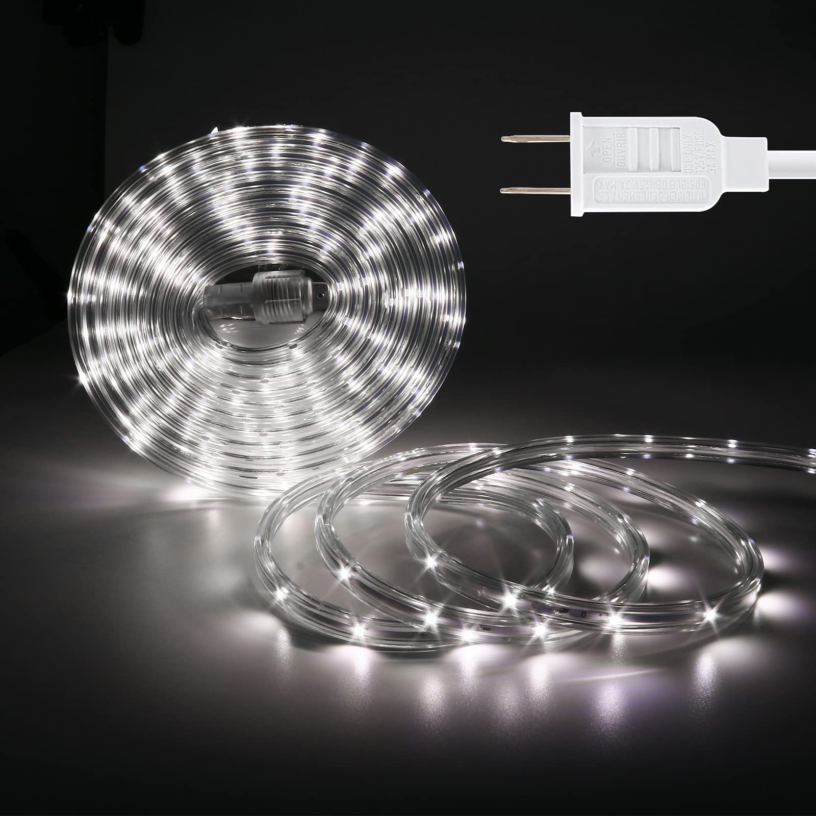 Areful Led Rope Lights - 16.4Ft Daylight Flexible Strip Light, Waterproof, Connectable For Home & Party Decoration