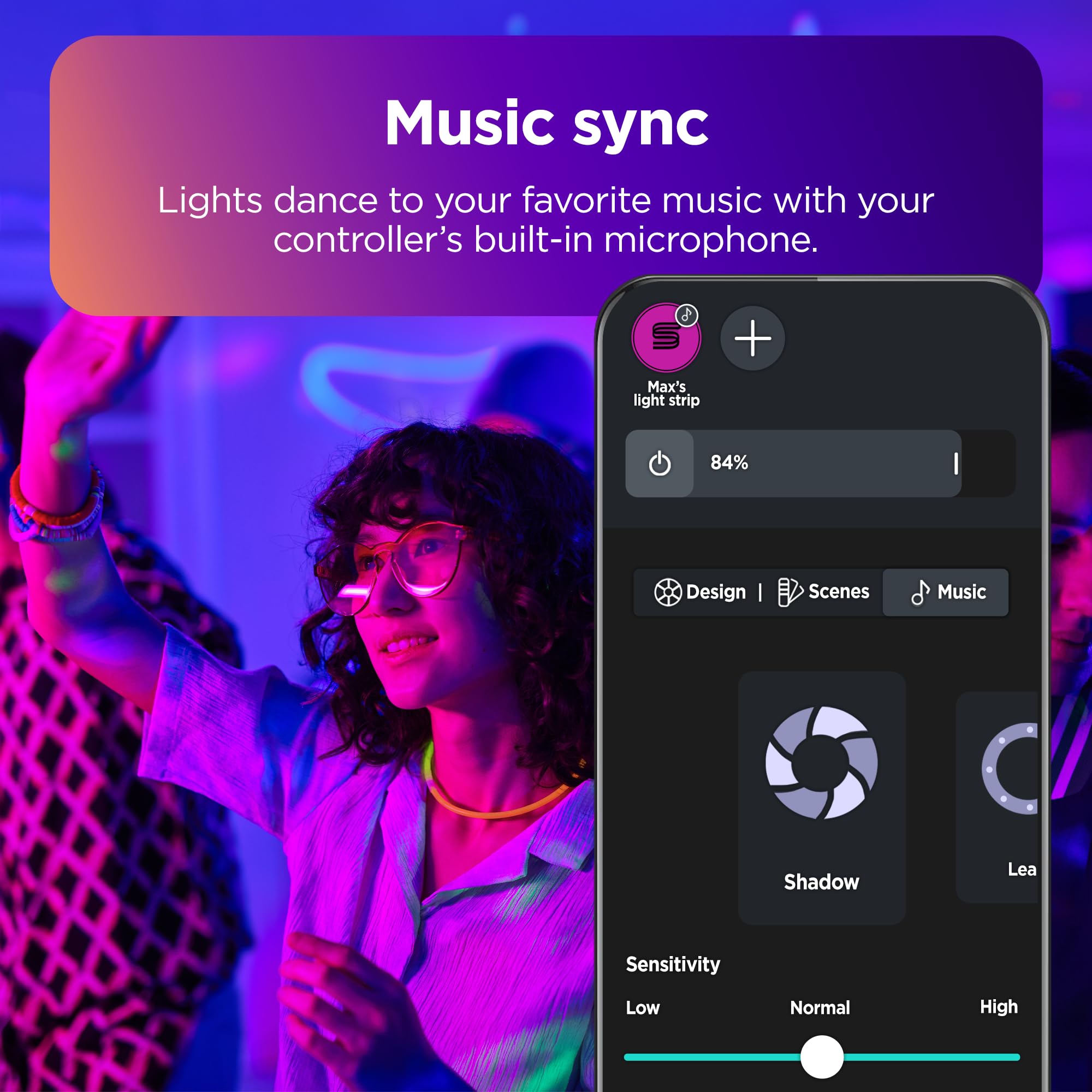 Roku Smart Led Light Strip, 32.8Ft - Color Options With Adjustable Brightness & Temperature - Peel & Stick Wifi Smart Strip Lights Works Voice, Alexa & Google Assistant - Smart Home Products