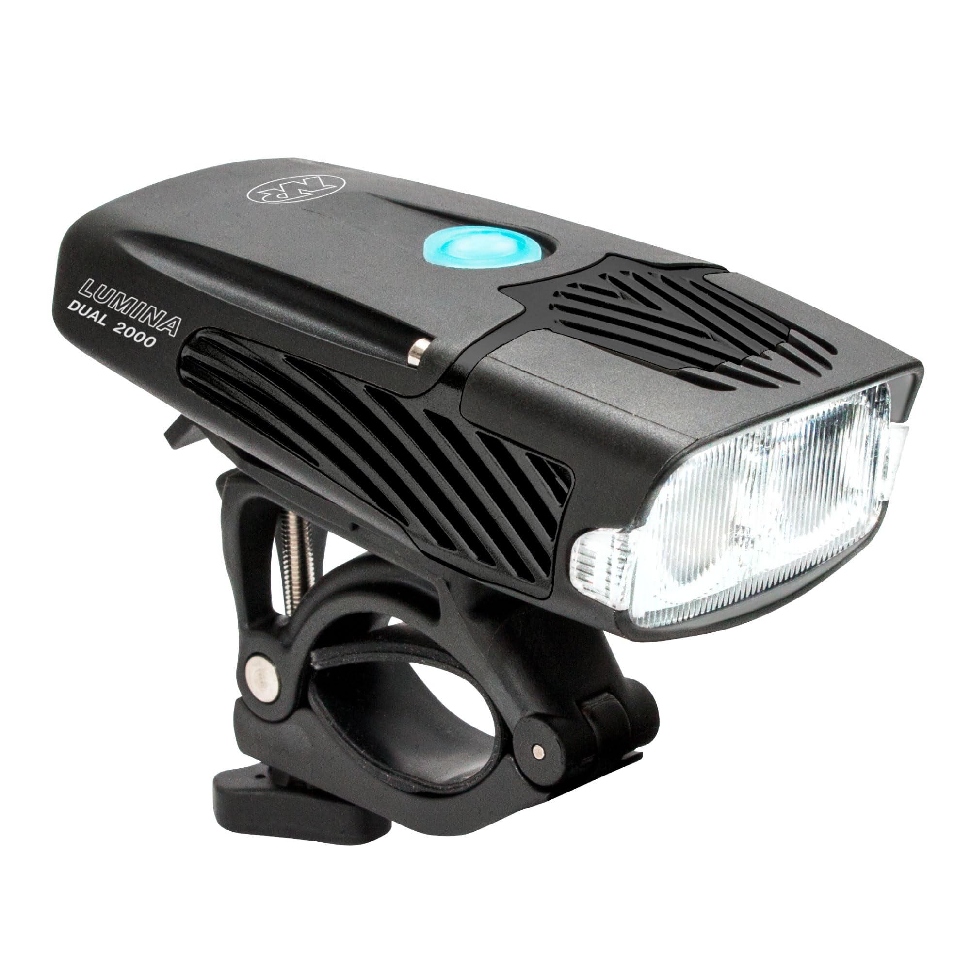 NiteRider Lumina Dual 2000 Lumen USB-C Rechargeable Dual LED Front Bike Light - 7 Modes Powerful Lumens IP64 Waterproof Bike Hea
