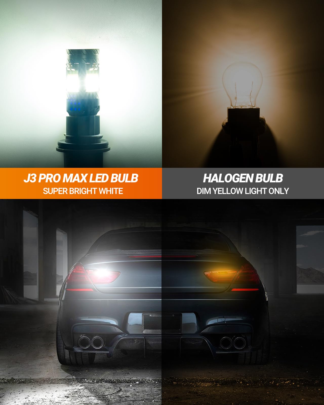 SEALIGHT 7443 LED Bulbs, 30W 3200LM Super Bright, Anti Hyper Flash, Backup Reverse Light, Pack of 2, White