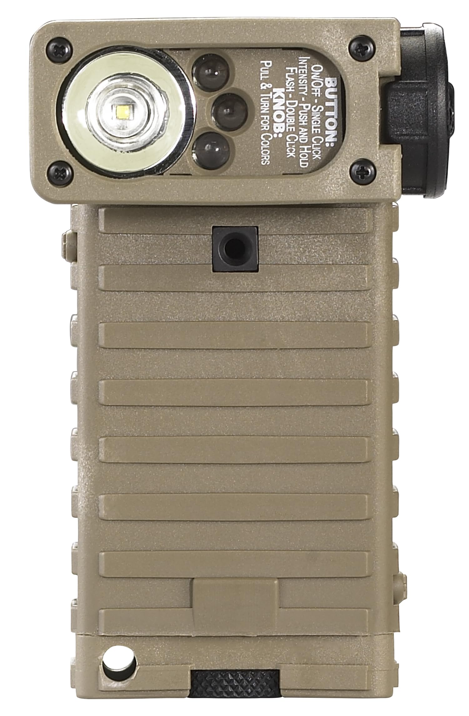 Streamlight 14008 Sidewinder 55-Lumens HP Flashlight with Alkaline Batteries and White/Green/Blue/IR LEDs, Coyote