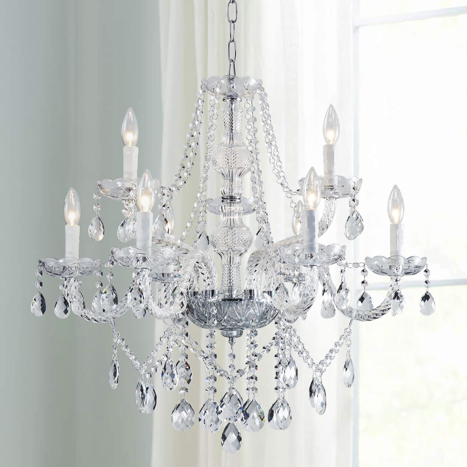 Saint Mossi 9 Light Modern Contemporary Elegant Crystal Glass Chandelier Pendant Ceiling Lighting Fixture