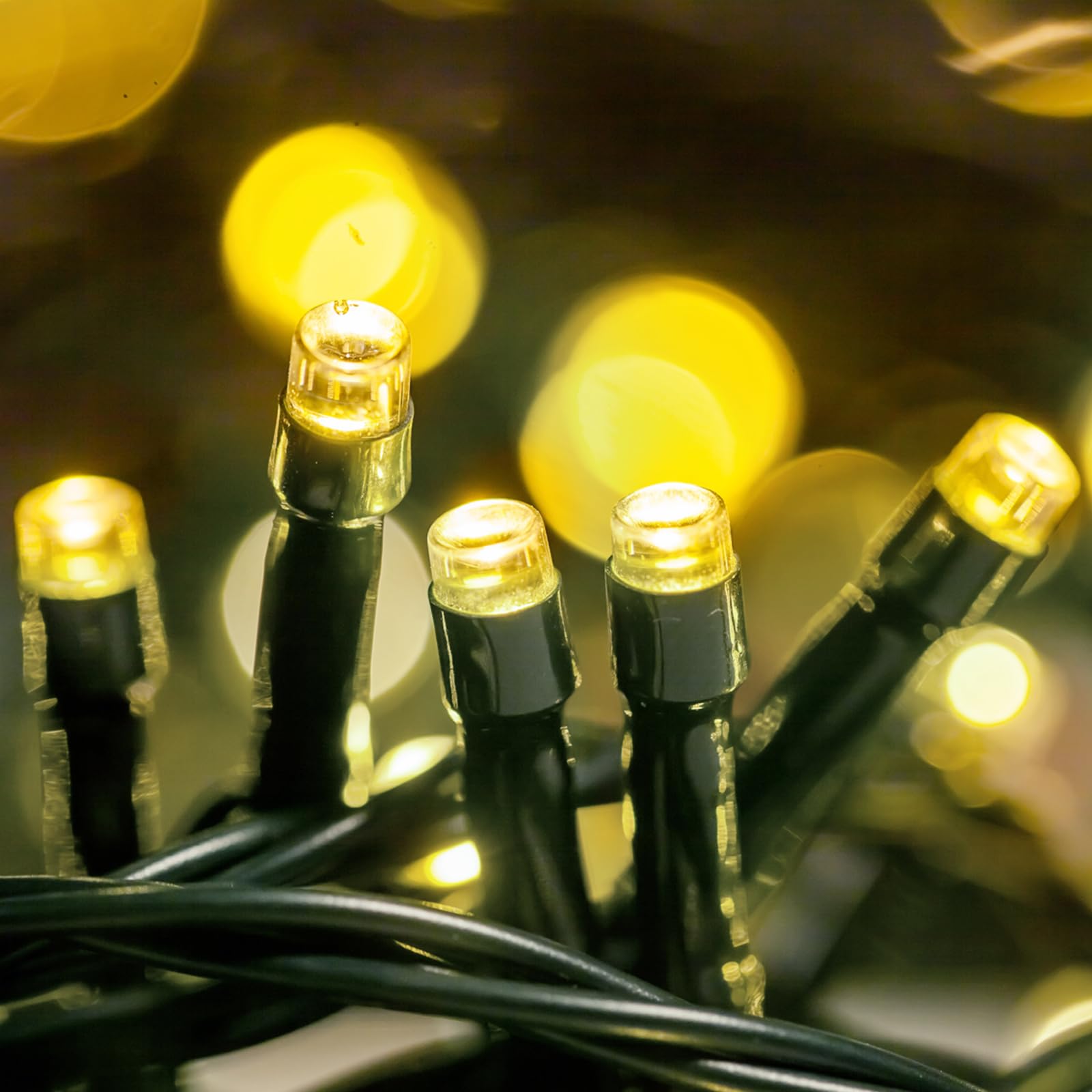 Wisd Christmas Outdoor String Lights 75Ft 200 Led Waterproof With Memory Modes, Twinkle Plug In Fairy Lights For Indoor Xmas Tree Backyard Wedding Party Garden Balcony Porch Decor, Warm White