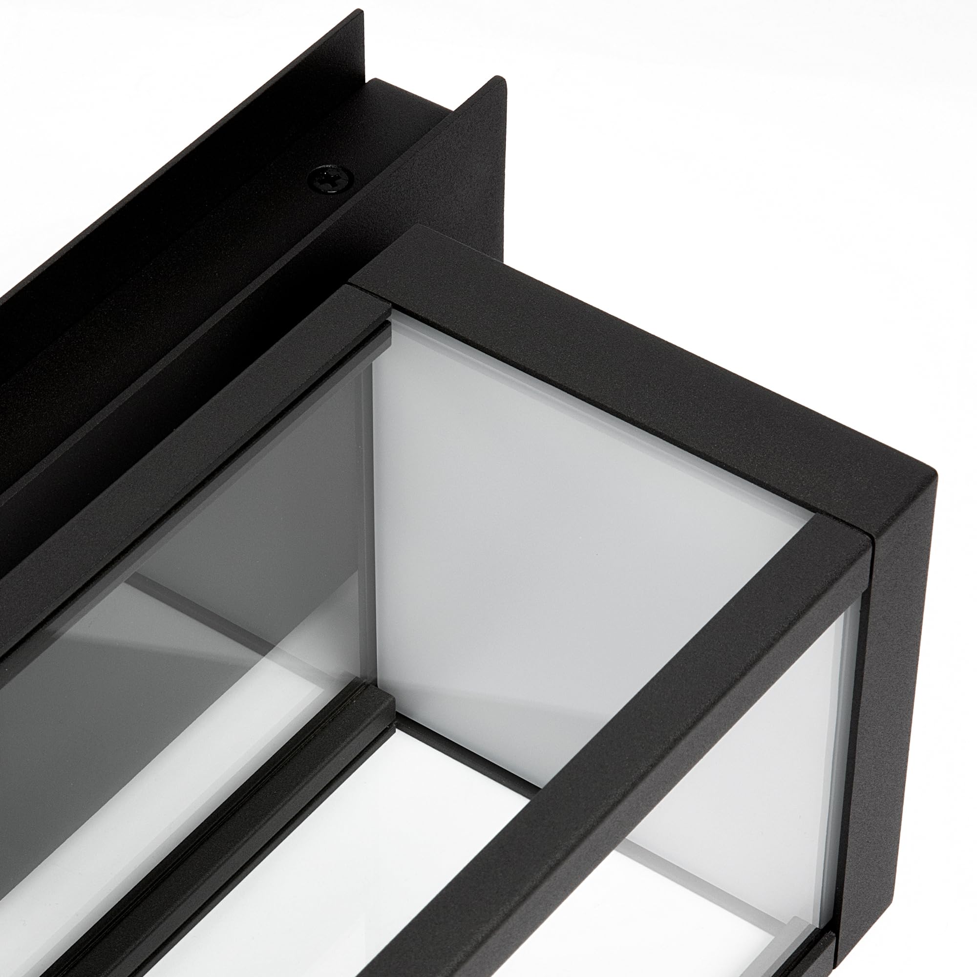 Inowel Outdoor Wall Sconce Light, 13W 750Lm, IP54 Waterproof, Black Aluminum, Model 2252-s, Porch/Garage/House Fixture