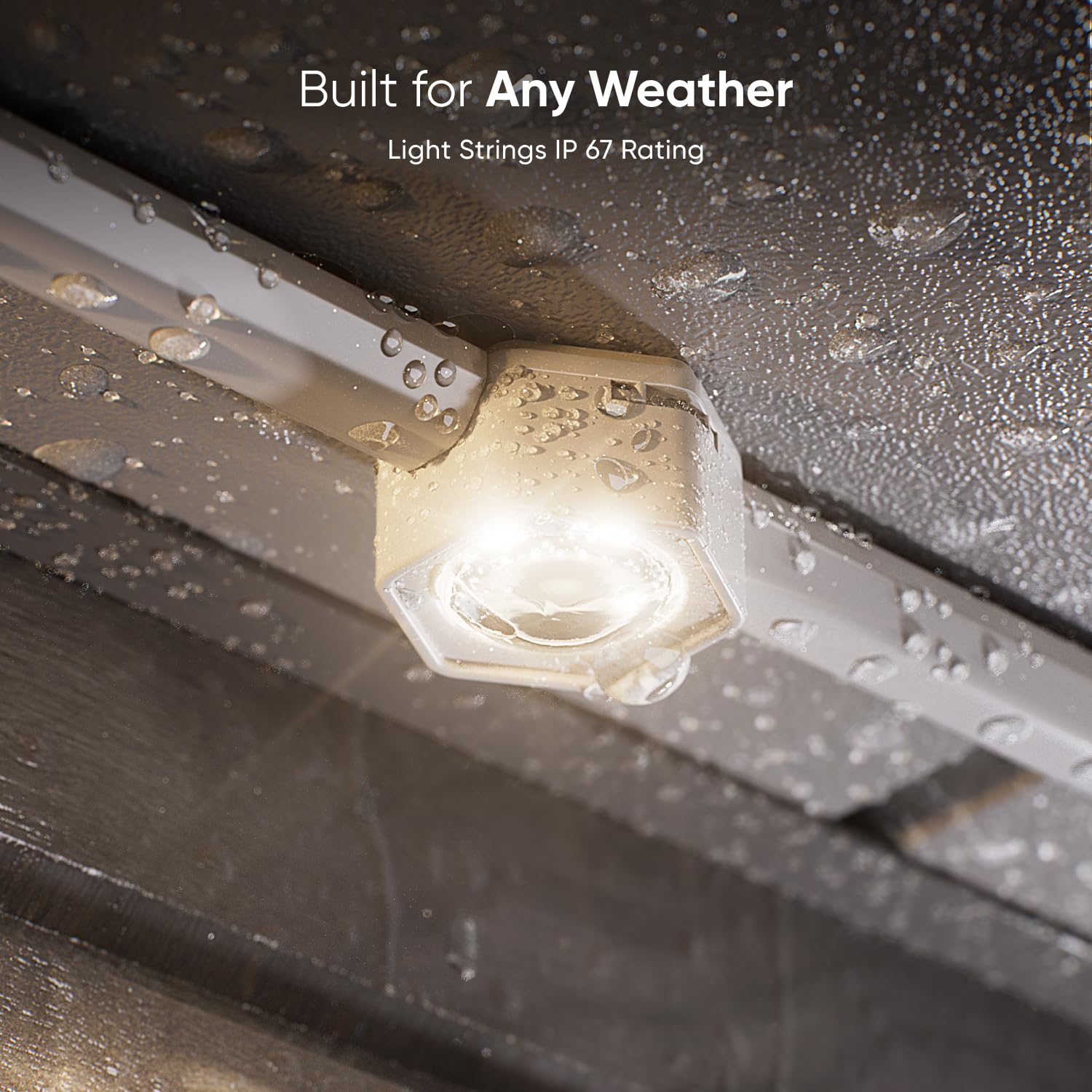 Nanoleaf Smart RGBCW Outdoor String Lights, 49ft IP67 Waterproof, Multicolor, Model N7401K03-15POL