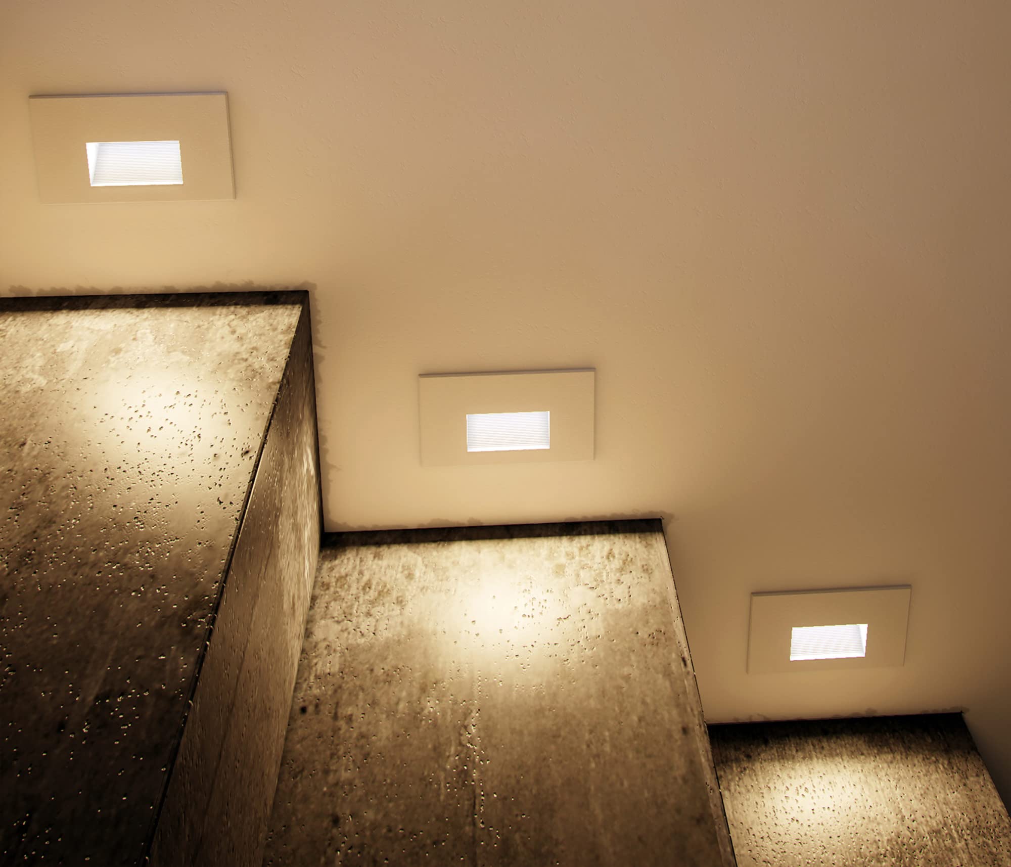 Maxim LED Step Light, 5in Wide x 3in High, White Finish, Aluminum, Model 58000WT