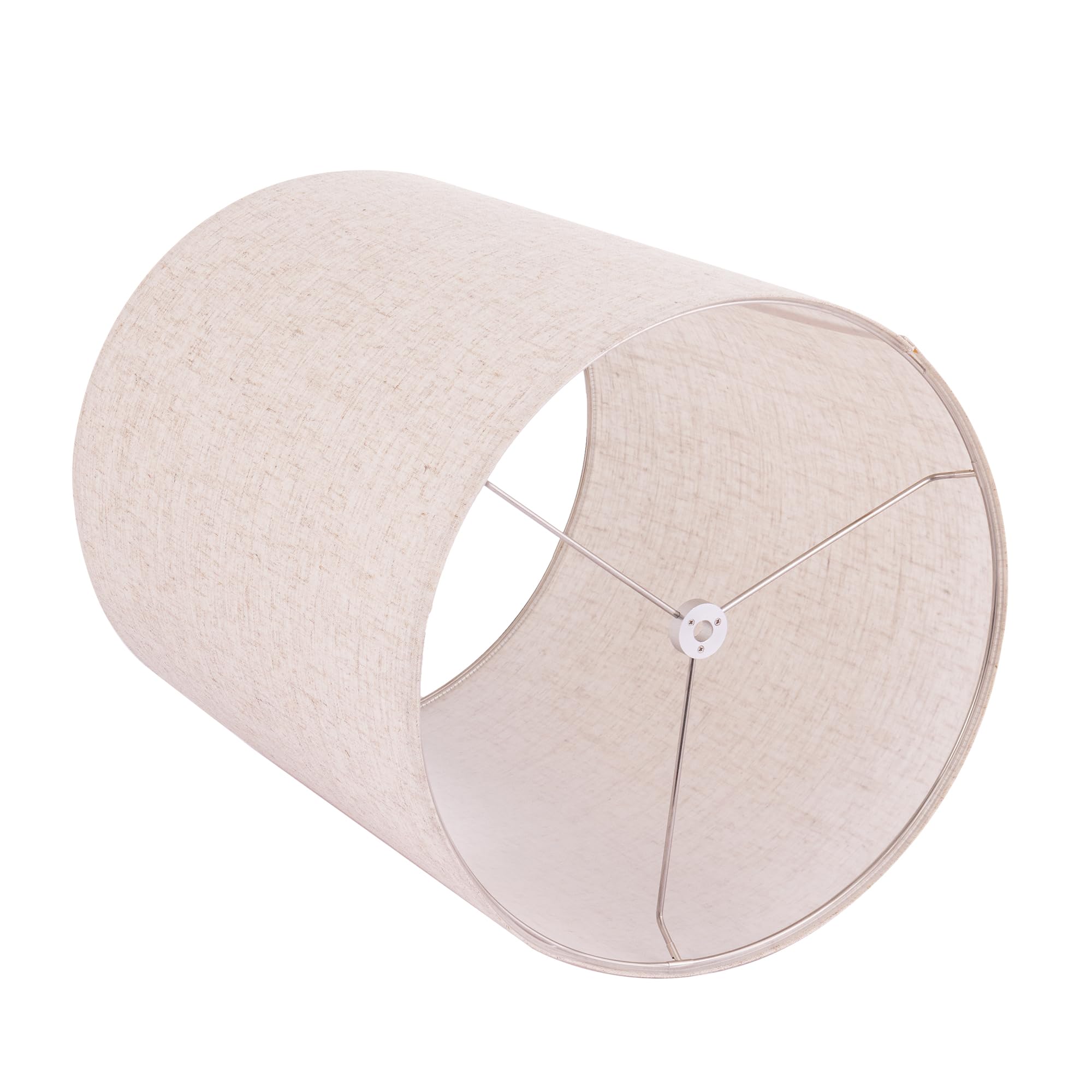 Wellmet Linen 14''X14''X17'' Inches Lampshade, Required Assembly For Table Lamp, Bedside Lamp, Floor Lamp, Fabric Drum Lampshade