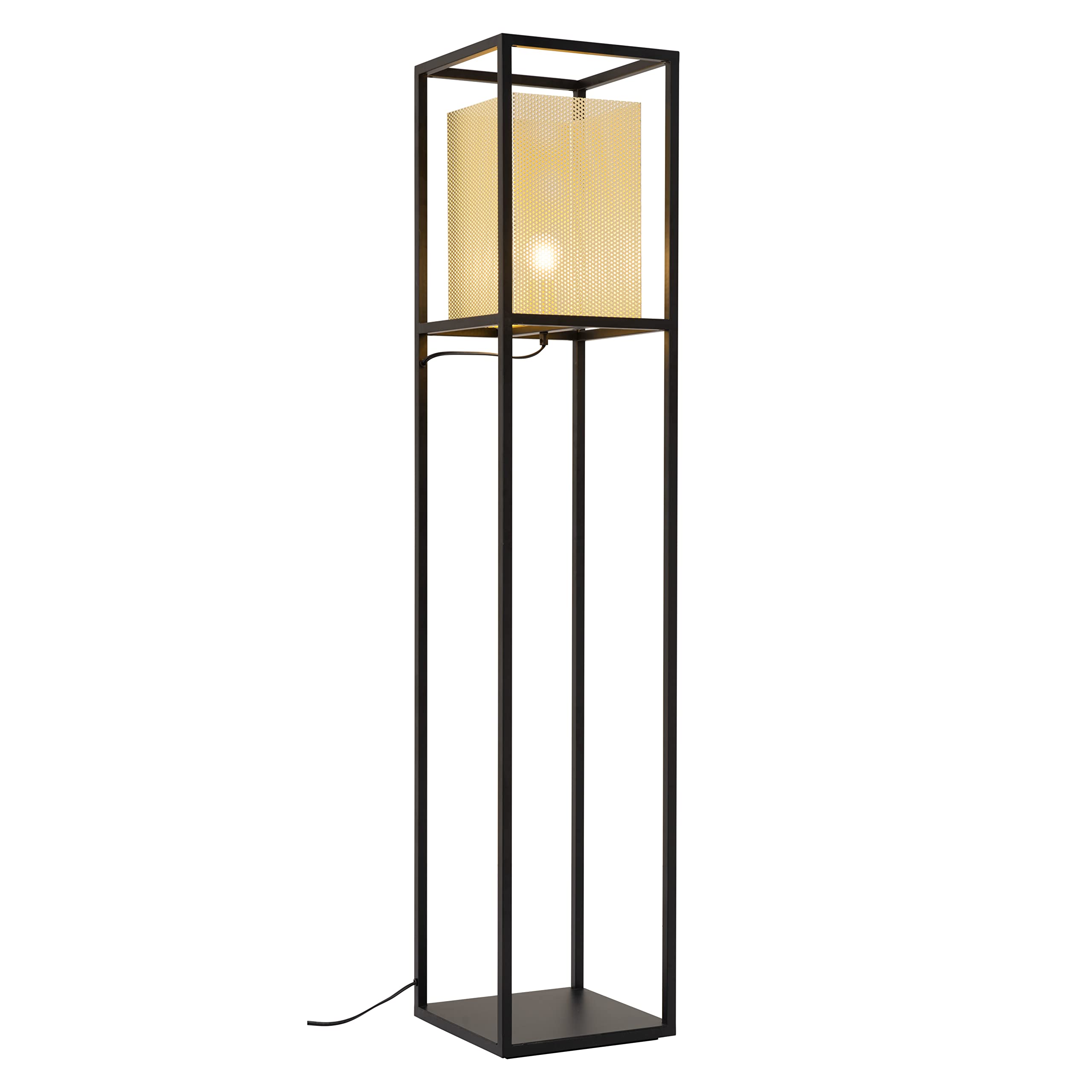 Zuo Yves Floor Lamp - Modern Gold & Black Alloy Steel Design, 59.1&quot;H, Stylish Lighting
