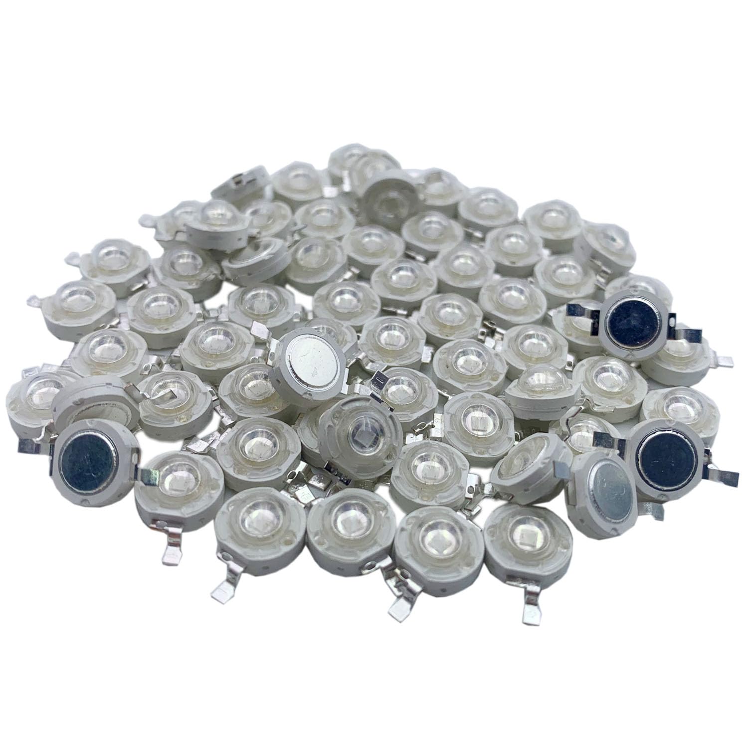 Topxcdz 50 Pcs High Power Led Chip 3W Purple Ultraviolet Uv 395Nm 600Ma - 700Ma Dc 3.2V - 3.4V Smd Cob Light Emitter Diode 3 W U