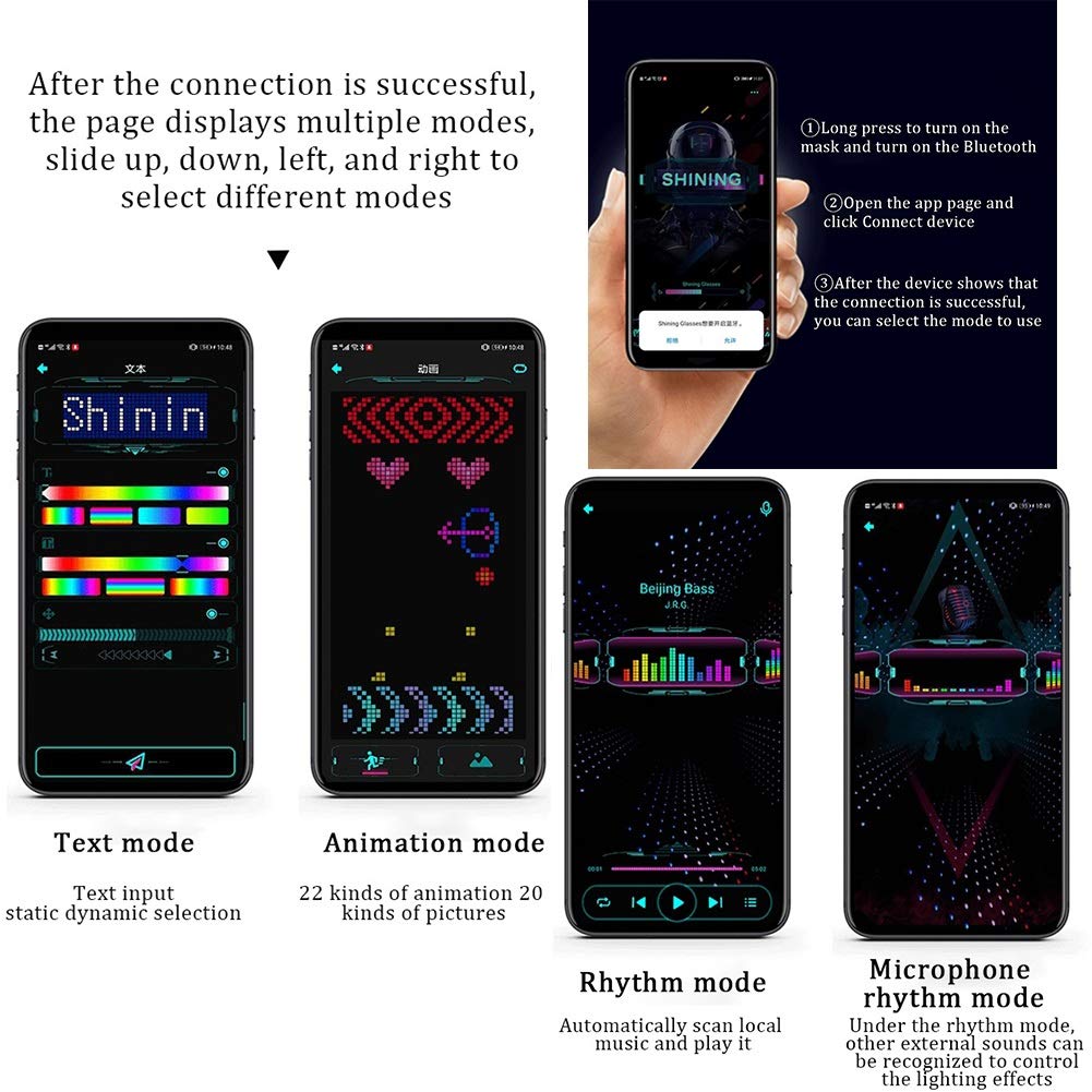 Keledz Led Cap, Multi-Language App Control Editing Light Up Hat (Text, Music, Image, Drawing) For Party Club Christmas Halloween