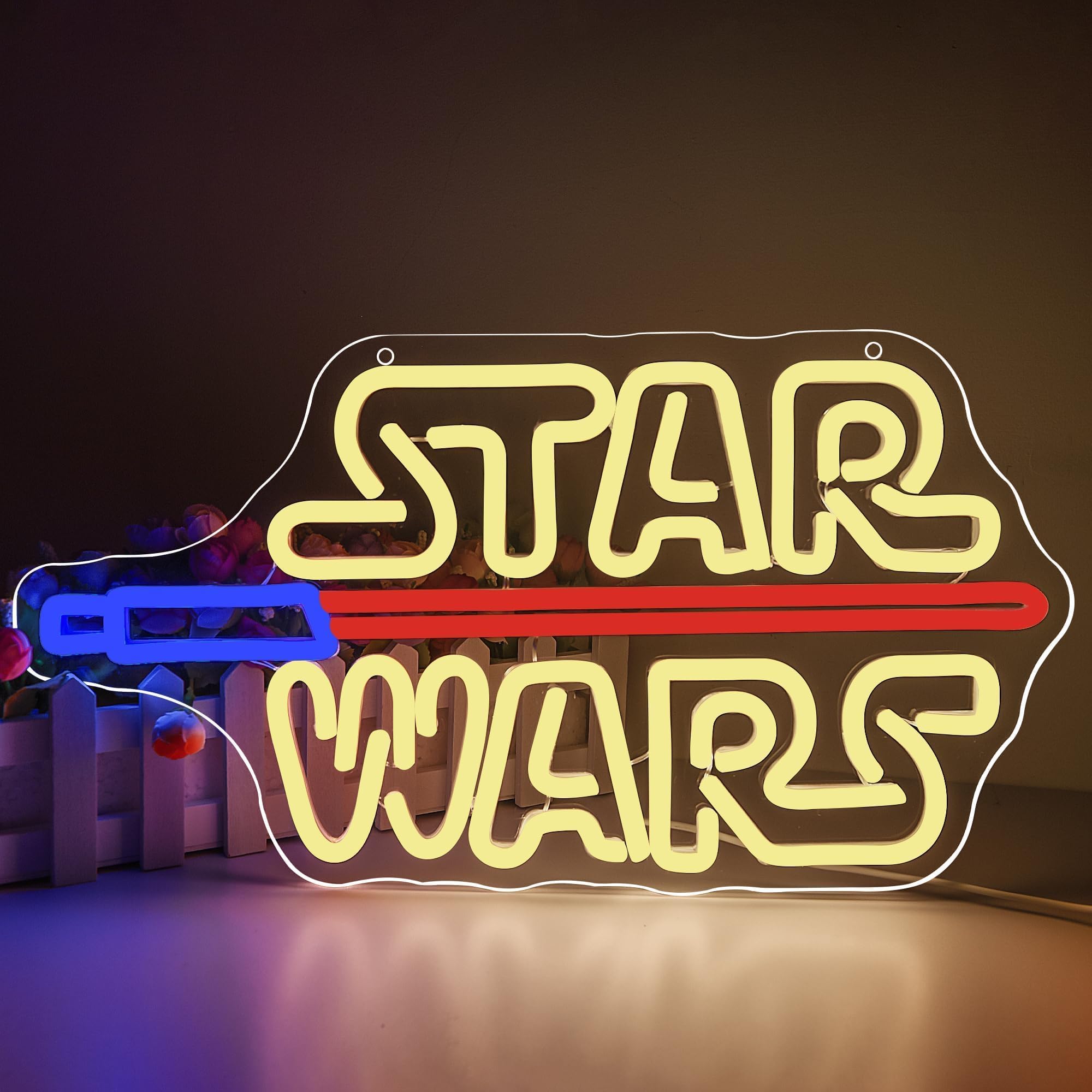 Gaming Neon Sign, Lightsaber Led Signs,GameRoom Decor,Outer Space Gaming Wars Decoration,Game Art Light for Game Room,Man Cave,B