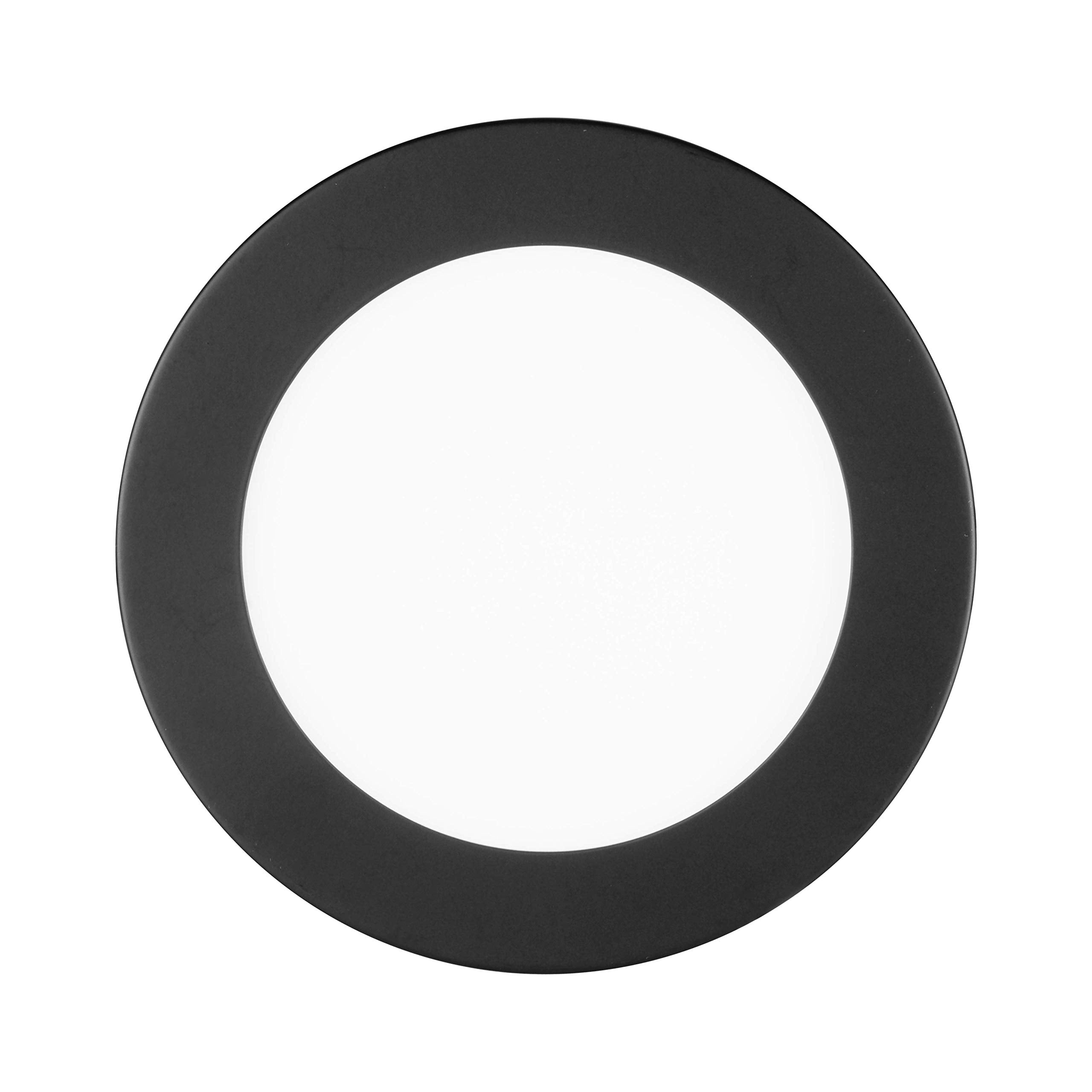 NICOR Lighting Round Black Faceplate for NICOR DLE6 Series Downlights (Round) (DLE6-TR-BK)