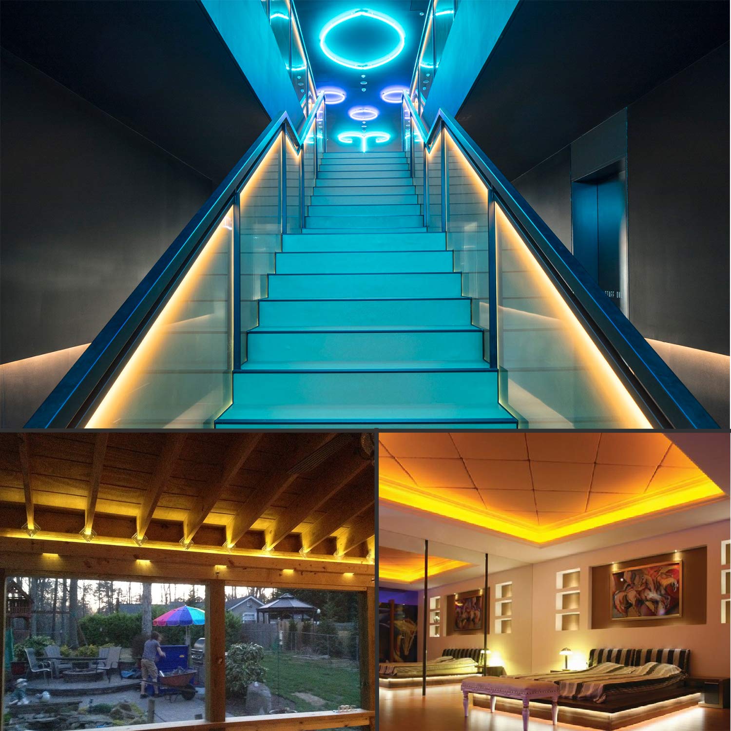 3000K Warm White Rope Lighting, 33Ft Flat Flexible Led Strip Lights, Waterproof And Extendable Decor Lights For Garden Patio Pergola Yard Christmas Holiday Activities