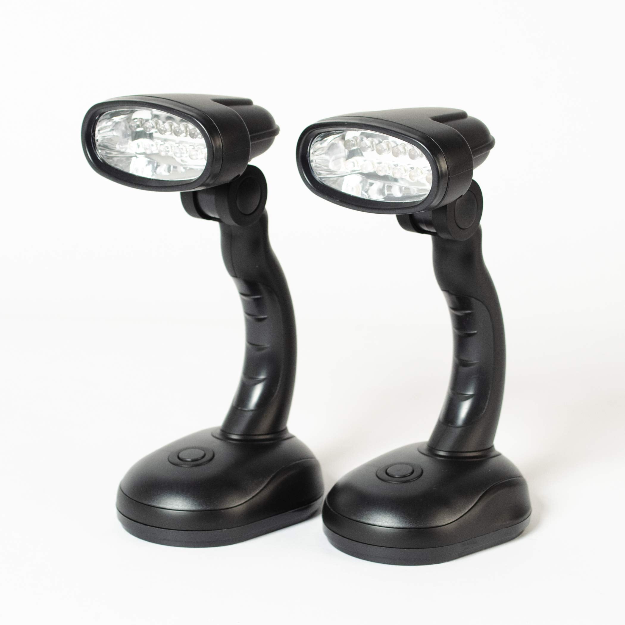 Set of 2 LED Black Desk Reading Lamp and Portable Study Lamp with 12 Led Bulbs and Bright Study Lamp for Work Station Illuminati