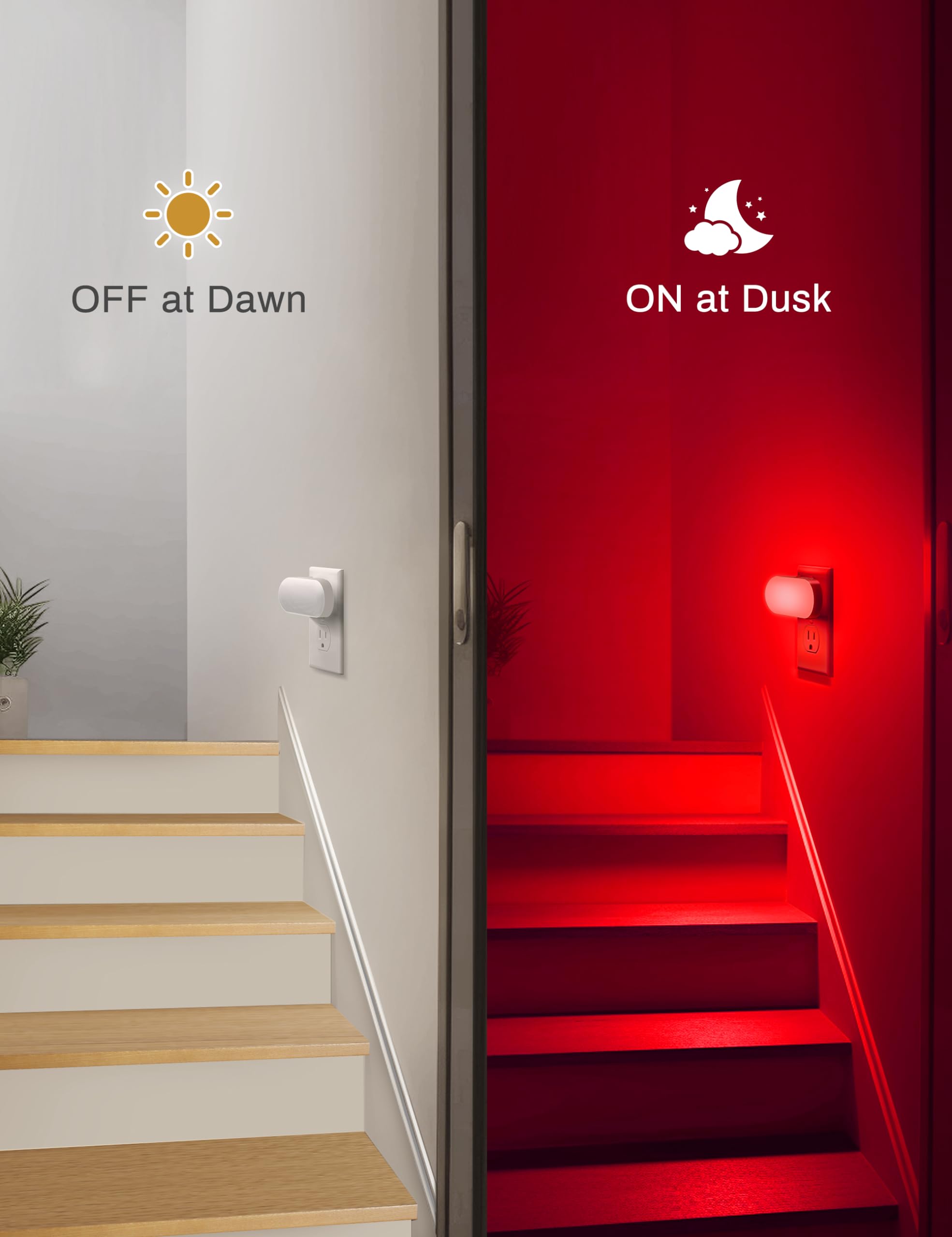 Rgb Night Light, 120V Night Lights Plug Into Wall, 0.7W Led Night Light For Kids Room, Baby Night Light, Bathroom Night Light, Stair Lights, Hallway Light, Color Moving, 2 Pack Multicolor