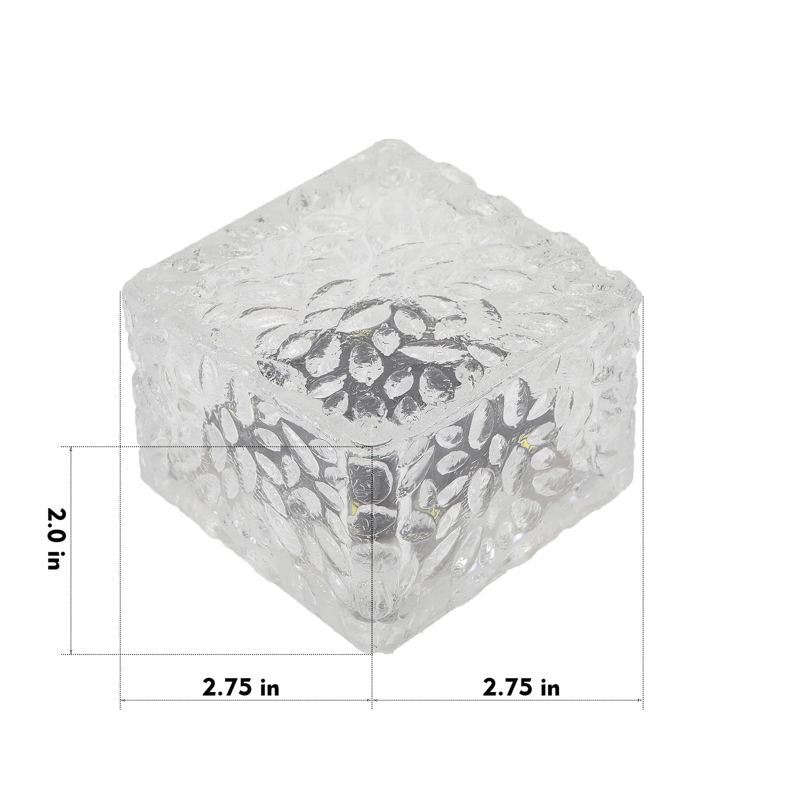 JKIMK Solar Brick Lights - Outdoor Waterproof Garden Decor, Warm White, 3 Packs, Model XBZ-222