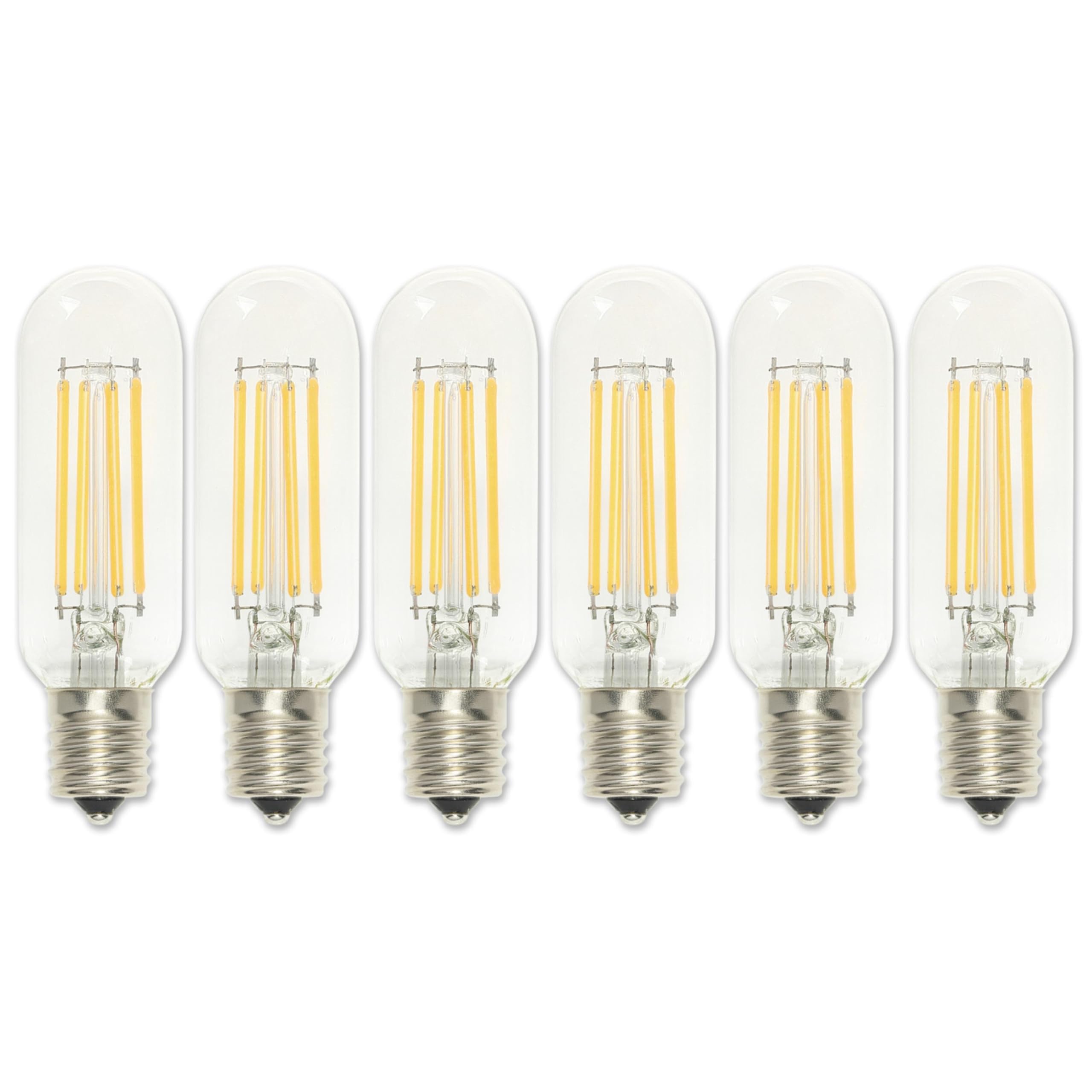Westinghouse Lighting 5336020 5 Watt (60 Watt Equivalent) T8 Dimmable Clear Filament Led Light Bulb, Intermediate Base, 6 Pack
