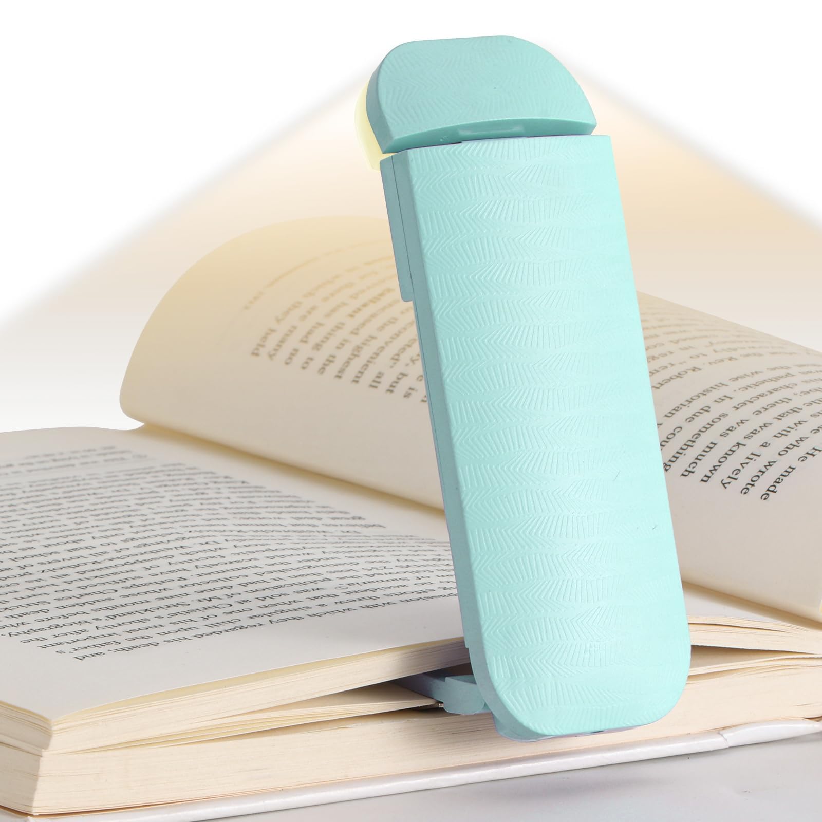 HEMONNKAM Book Reading Light  Rechargeable Clip on Booklight  Eye Caring 3 Color Temperatures & 5 Brightness Levels  Night Use for Bed  Long Lasting  Reading at Night in Bed  Light Blue